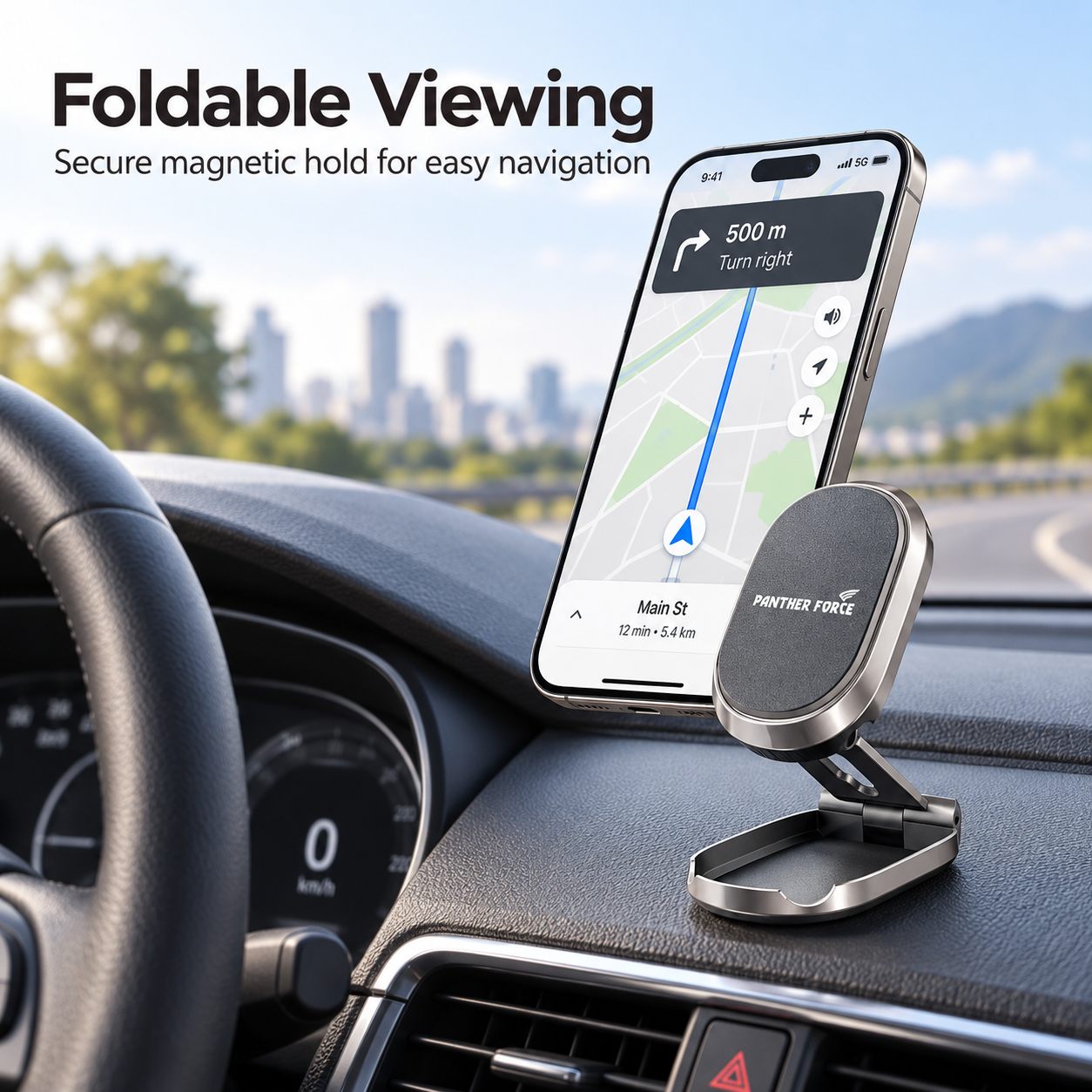 Panther Force Foldable Magnetic Phone Car Mount Holder Strong Grip Dashboard Stand 4 Panther Force Foldable Magnetic Phone Car Mount Holder Strong Grip Dashboard Stand - Image 4