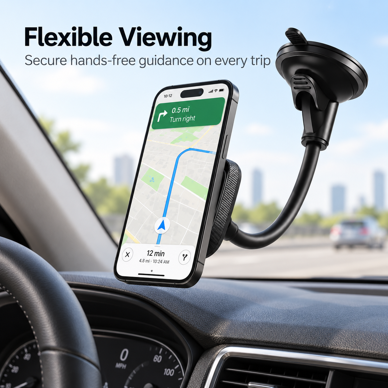 Panther Force Flexible Magnetic Car Phone Holder Suction Mount 360° Dashboard 5 Panther Force Flexible Magnetic Car Phone Holder Suction Mount 360° Dashboard - Image 5