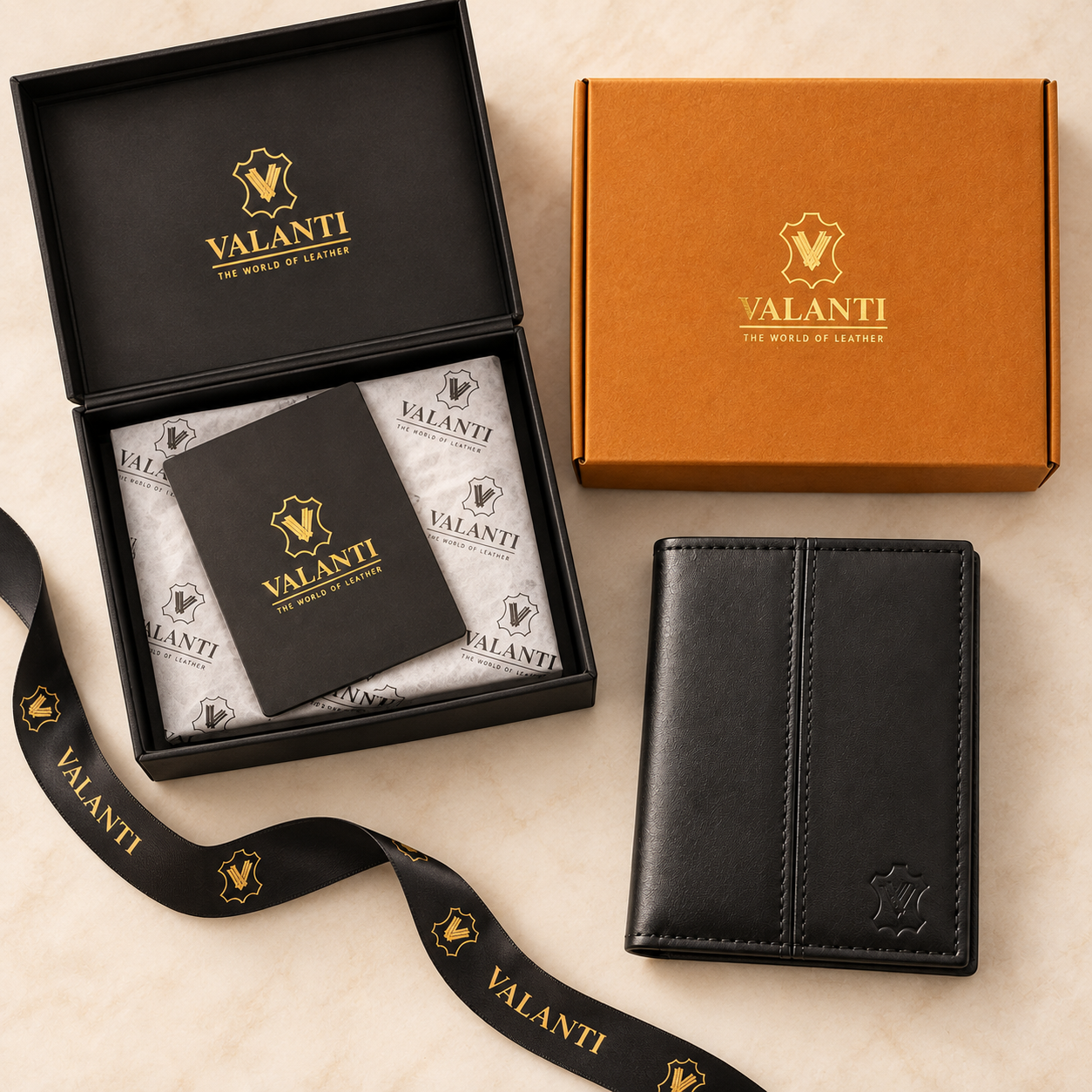 VALANTI Men's Genuine Leather Wallet Black Slim Bifold Card & Cash Holder Gift UK 6 VALANTI Men's Genuine Leather Wallet Black Slim Bifold Card & Cash Holder Gift UK - Image 6