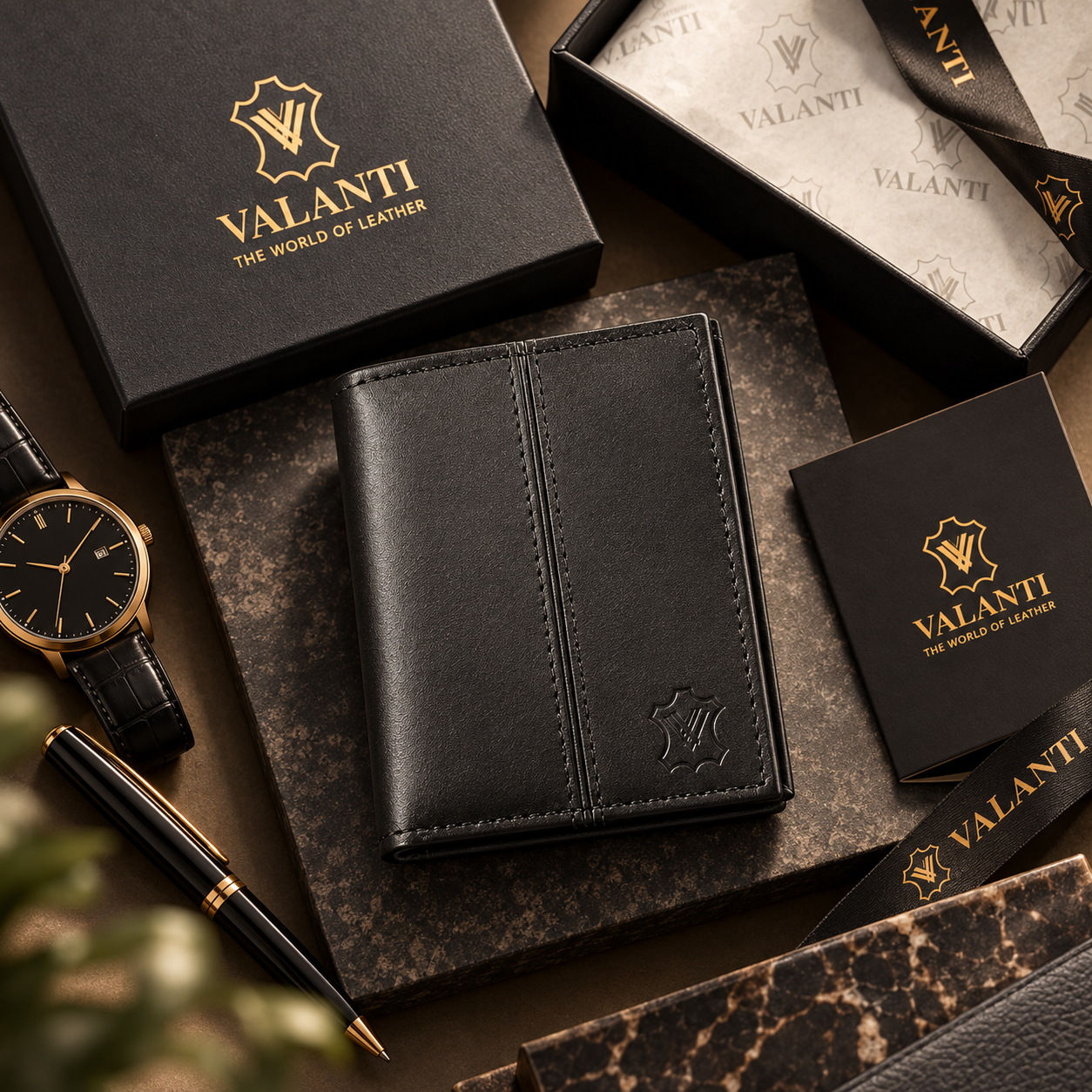 VALANTI Men's Genuine Leather Wallet Black Slim Bifold Card & Cash Holder Gift UK 10 VALANTI Men's Genuine Leather Wallet Black Slim Bifold Card & Cash Holder Gift UK - Image 10