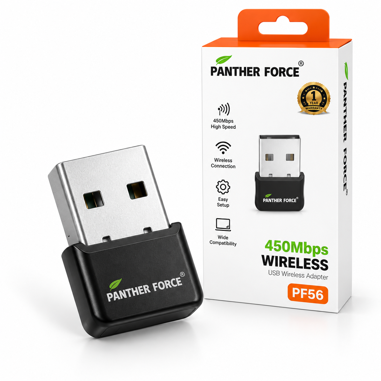 PANTHER FORCE 450Mbps Wireless USB WiFi Adapter Nano Network Dongle For PC & Laptop 3 PANTHER FORCE 450Mbps Wireless USB WiFi Adapter Nano Network Dongle For PC & Laptop - Image 3