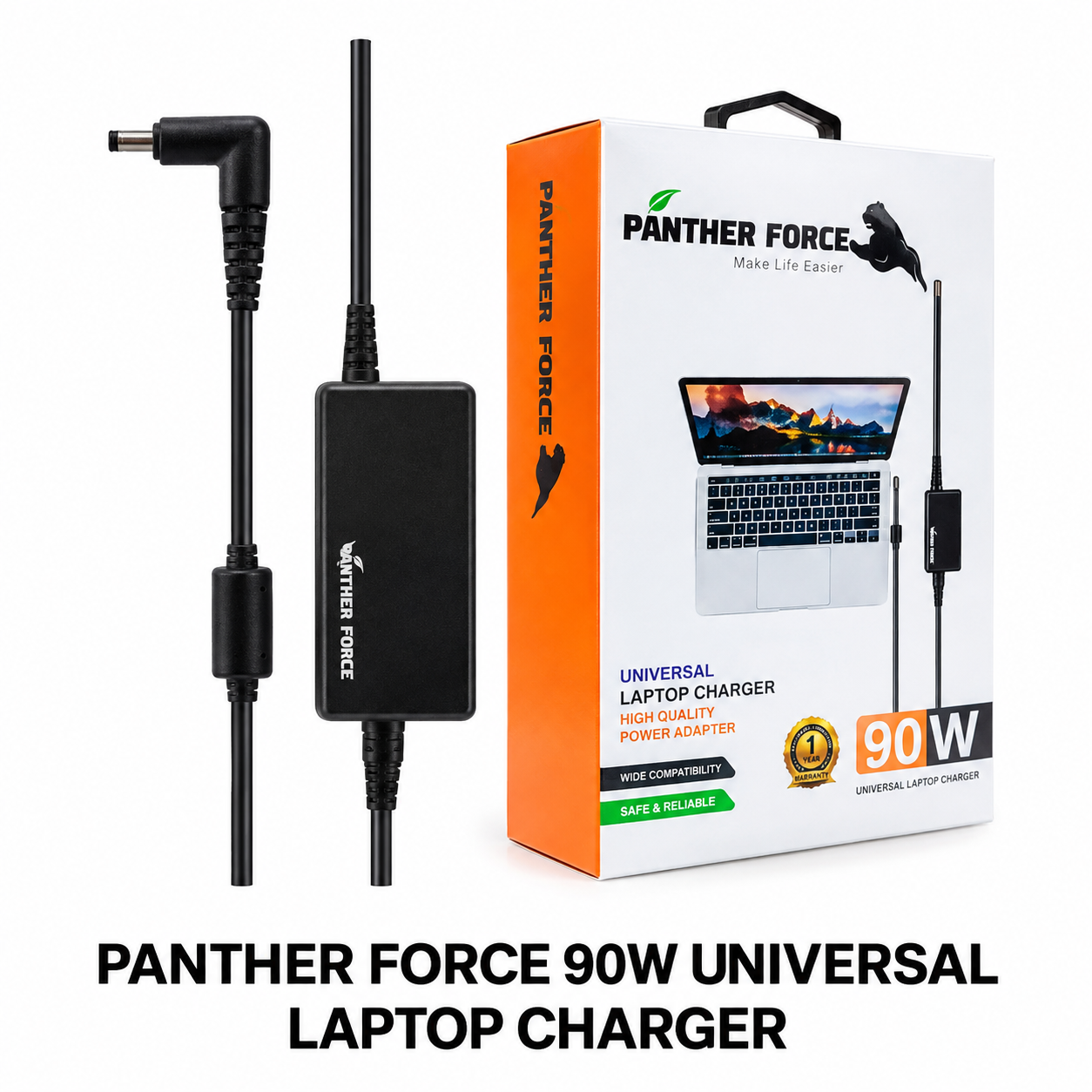 Panther Force 90W Universal Laptop Charger High Quality Power Adapter 1 Year Warranty 1 Panther Force 90W Universal Laptop Charger High Quality Power Adapter 1 Year Warranty