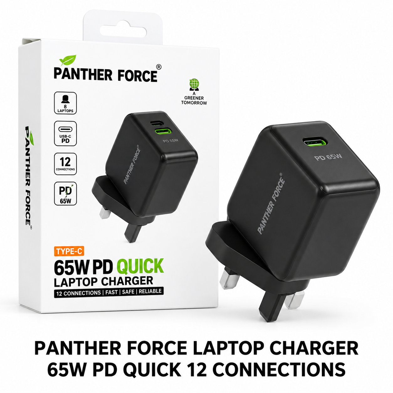 Panther Force 65W PD Quick Laptop Charger Type-C 12 Connections Fast Safe Reliable 1 Panther Force 65W PD Quick Laptop Charger Type-C 12 Connections Fast Safe Reliable