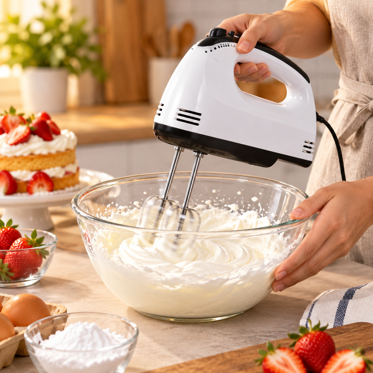 Electric Hand Mixer 7 Speed Kitchen Whisk Egg Beater Baking Cake Food Blender UK 5 Electric Hand Mixer 7 Speed Kitchen Whisk Egg Beater Baking Cake Food Blender UK - Image 5
