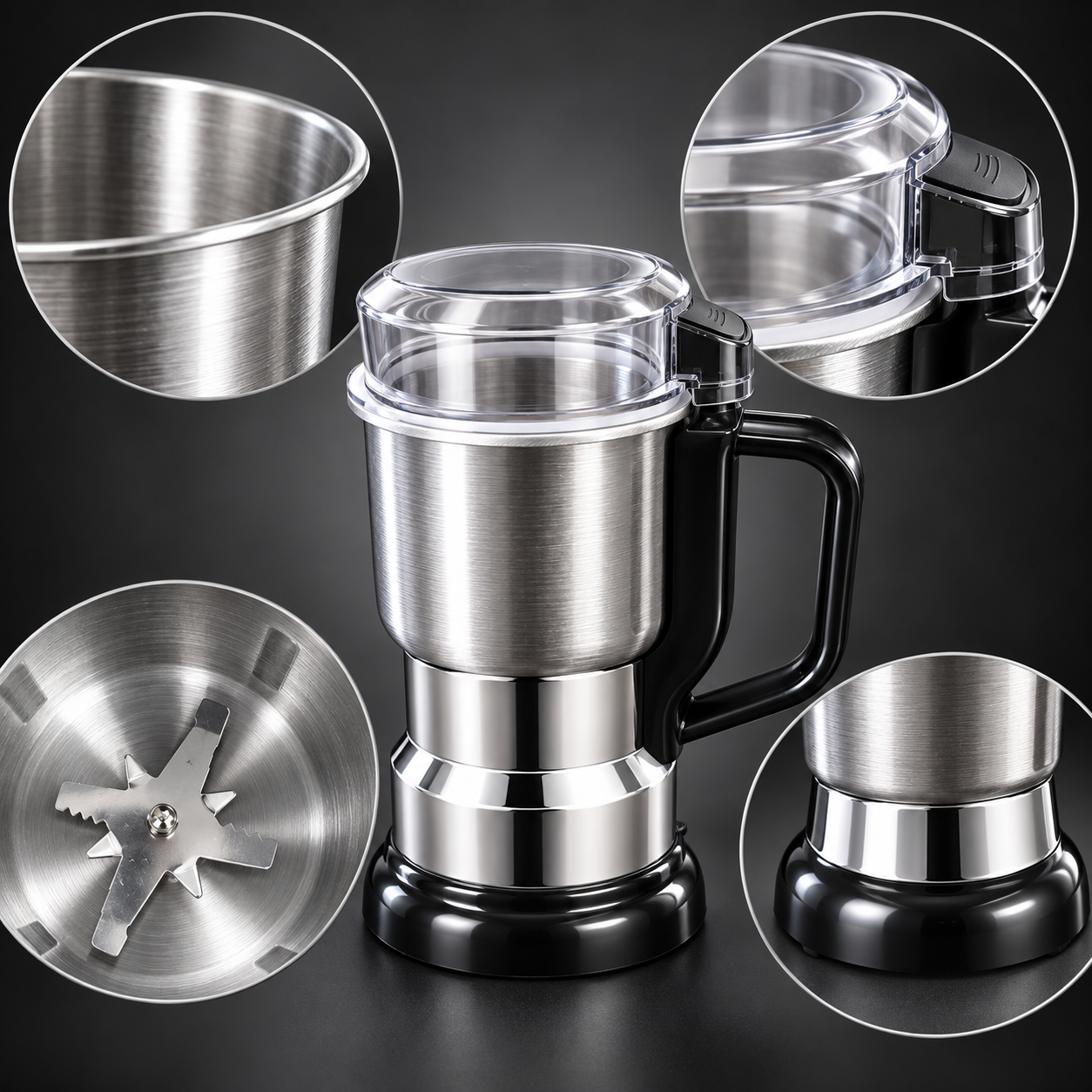 Electric Coffee Grinder Stainless Steel Spice Nuts Seeds Mill Kitchen Blender UK 3 Electric Coffee Grinder Stainless Steel Spice Nuts Seeds Mill Kitchen Blender UK - Image 3
