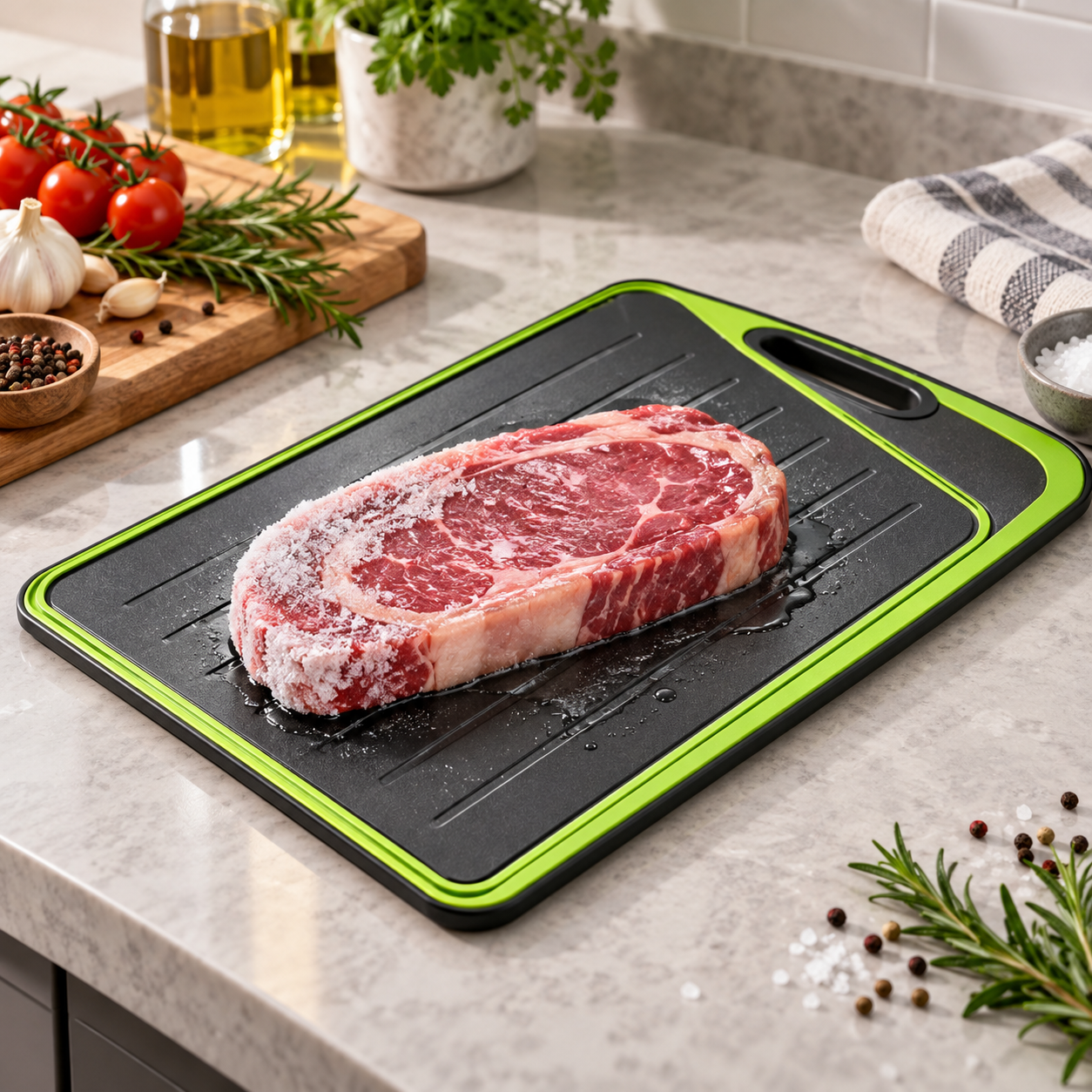 4-in-1 Defrosting Tray Chopping Cutting Board Quick Food Thawing Kitchen Tool UK 6 4-in-1 Defrosting Tray Chopping Cutting Board Quick Food Thawing Kitchen Tool UK - Image 6