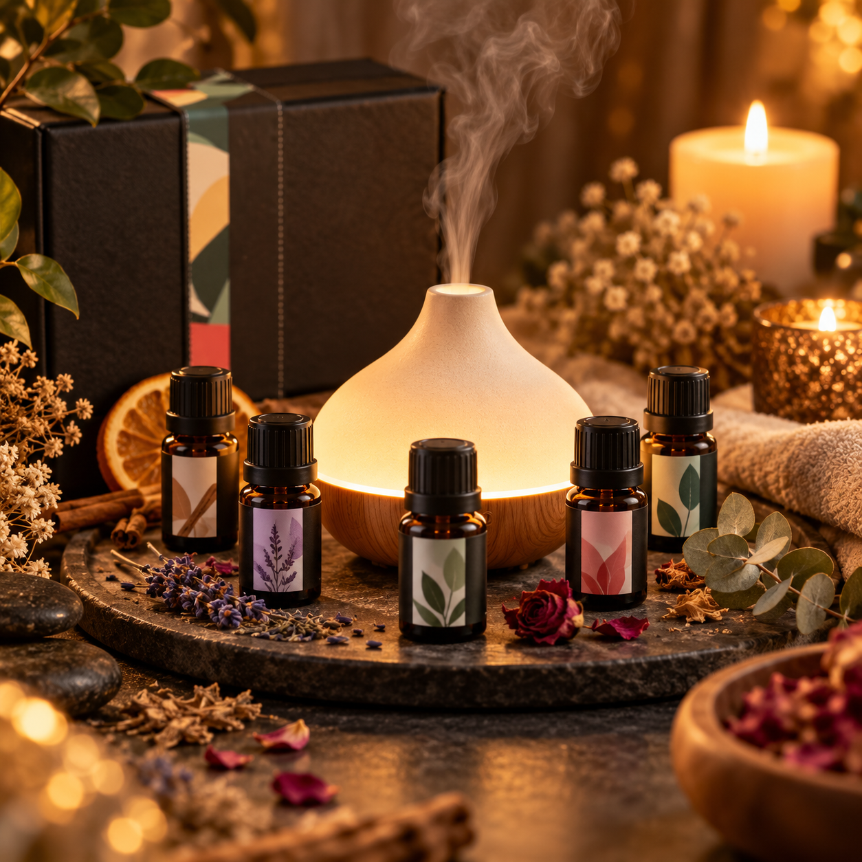 6pc Aromatherapy Essential Oil Gift Set Fragrance Oil for Diffuser Relaxation UK 2 6pc Aromatherapy Essential Oil Gift Set Fragrance Oil for Diffuser Relaxation UK - Image 2