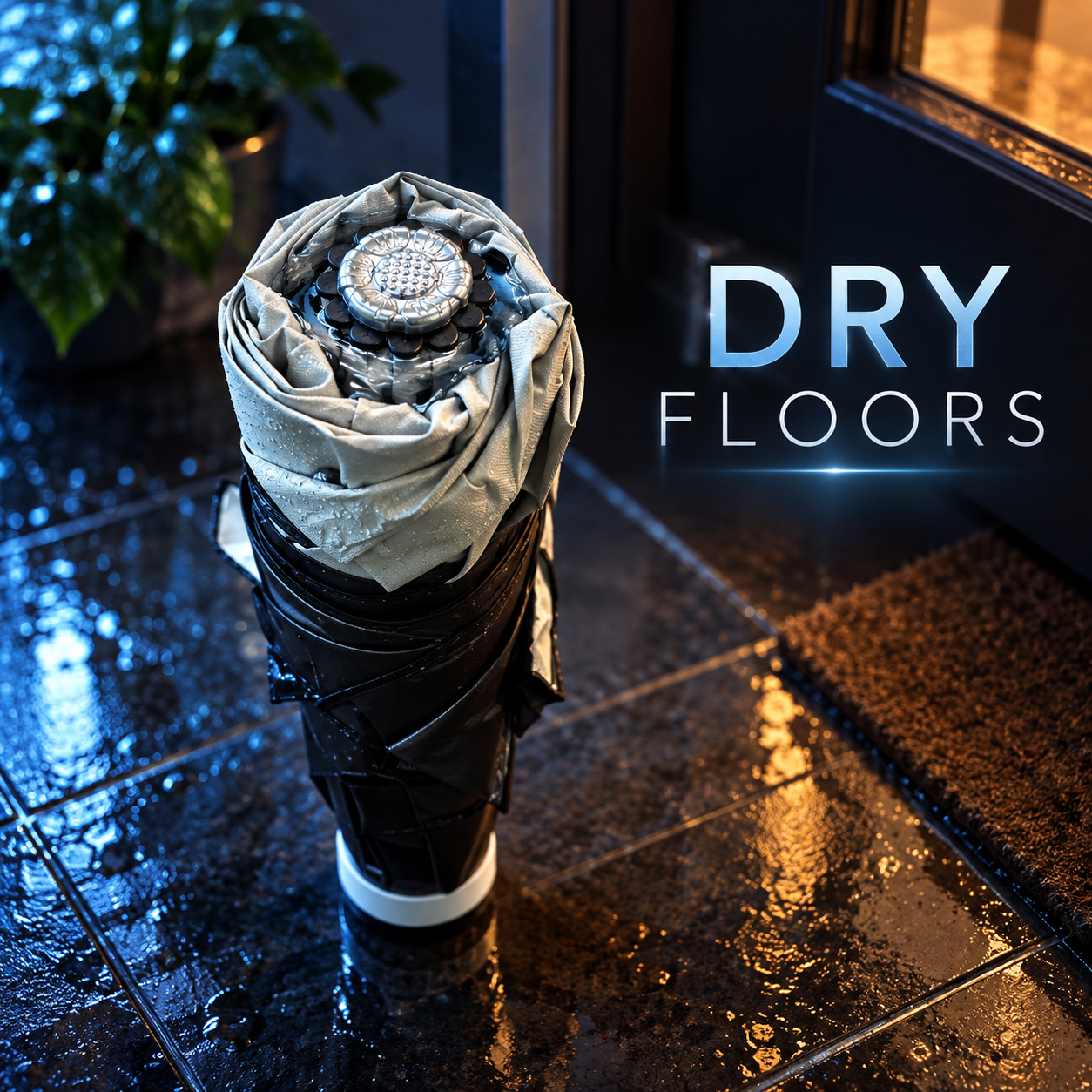 Reverse Folding Umbrella White Compact Upside Down Rain Protection Car Travel UK 4 Reverse Folding Umbrella White Compact Upside Down Rain Protection Car Travel UK - Image 4