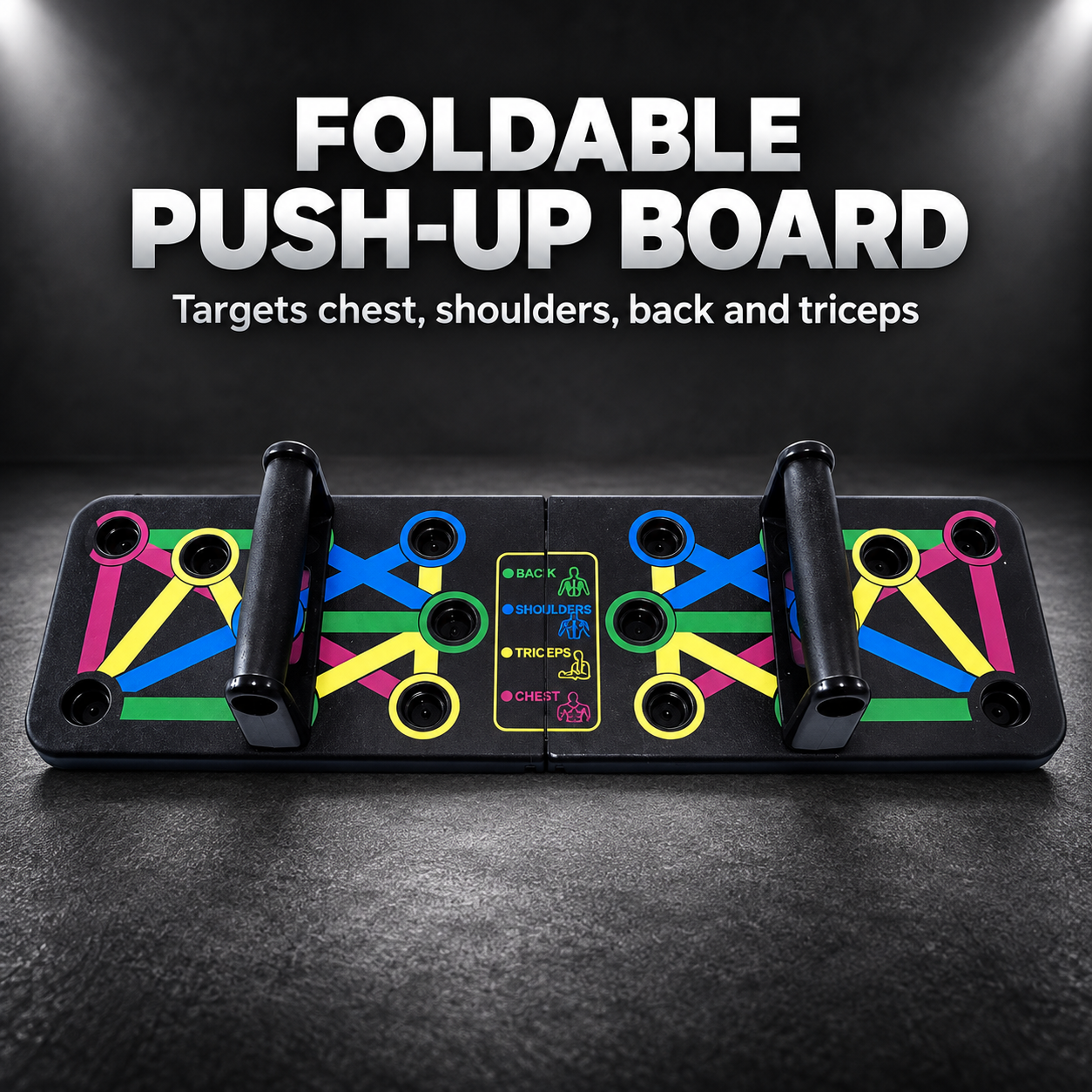 4-in-1 Foldable Push Up Board Home Gym Fitness Training Handles Chest Workout UK 1 4-in-1 Foldable Push Up Board Home Gym Fitness Training Handles Chest Workout UK