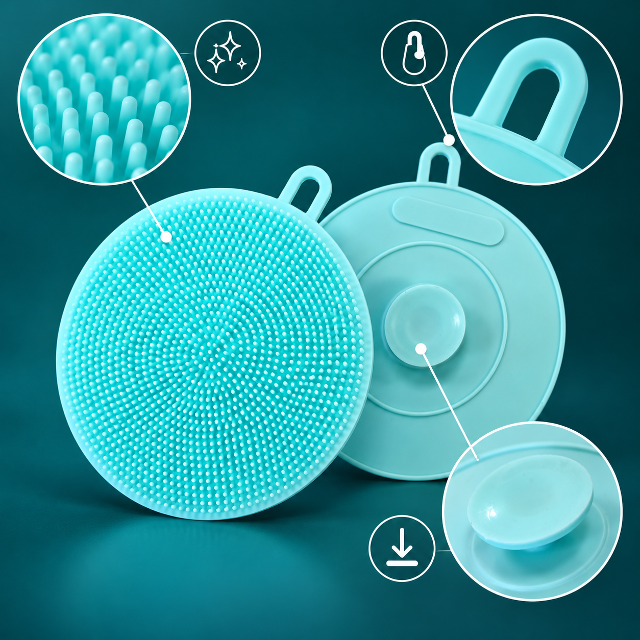 Silicone Dish Scrubber Brush Kitchen Washing Cleaning Pad Nonscratch Reusable UK 6 Silicone Dish Scrubber Brush Kitchen Washing Cleaning Pad Nonscratch Reusable UK - Image 6