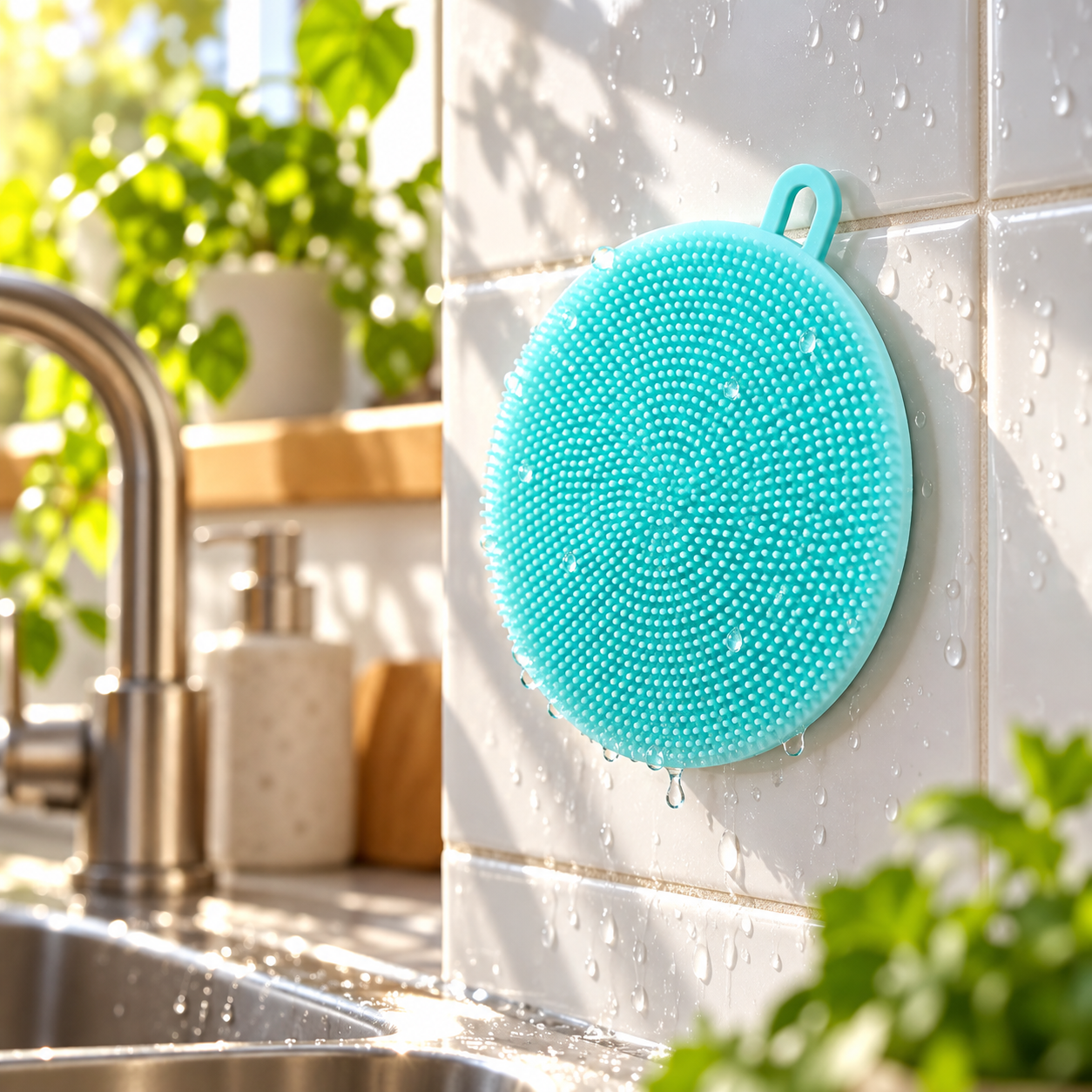 Silicone Dish Scrubber Brush Kitchen Washing Cleaning Pad Nonscratch Reusable UK 3 Silicone Dish Scrubber Brush Kitchen Washing Cleaning Pad Nonscratch Reusable UK - Image 3