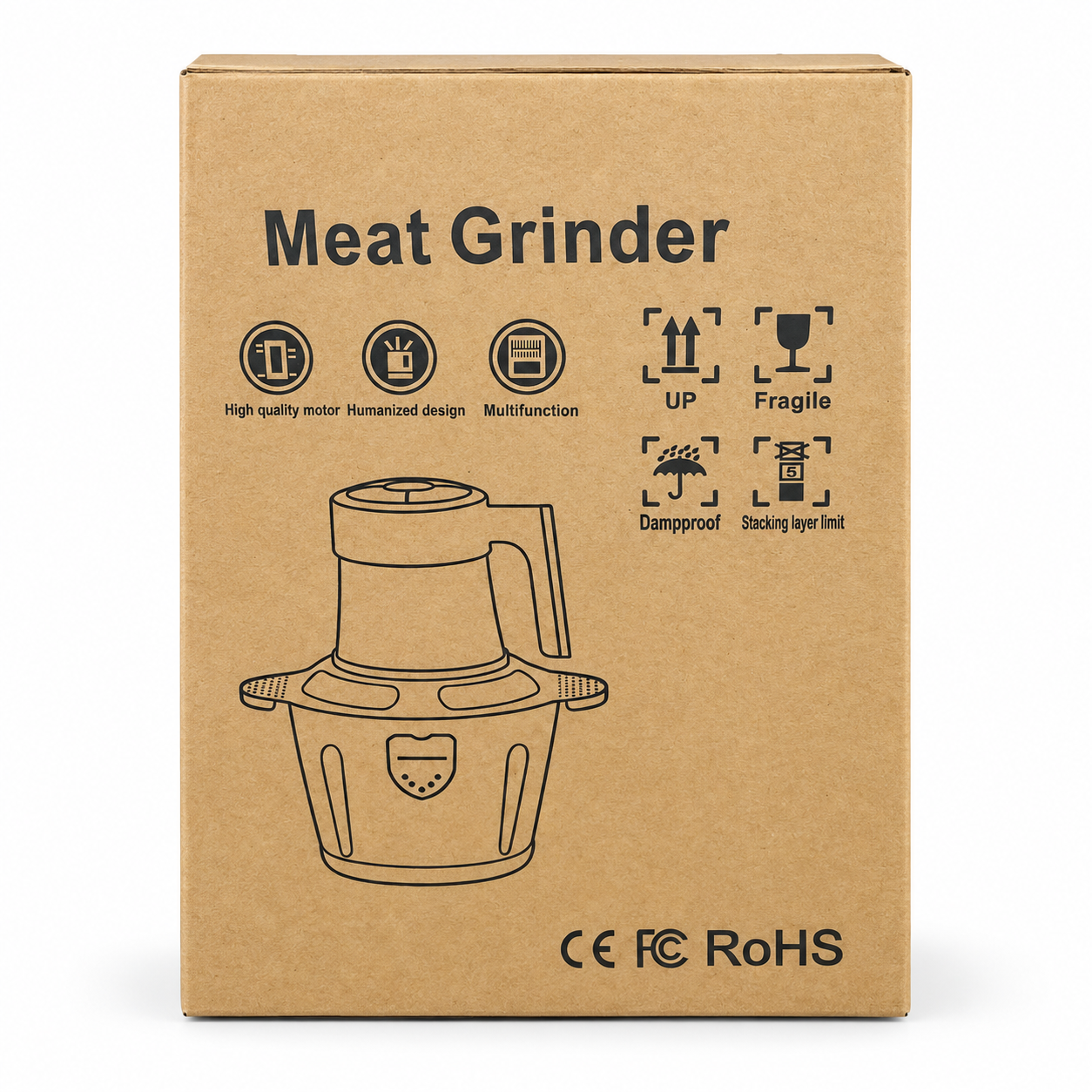 Electric Meat Grinder Food Chopper Mincer Stainless Steel Bowl Kitchen Processor 6 Electric Meat Grinder Food Chopper Mincer Stainless Steel Bowl Kitchen Processor - Image 6