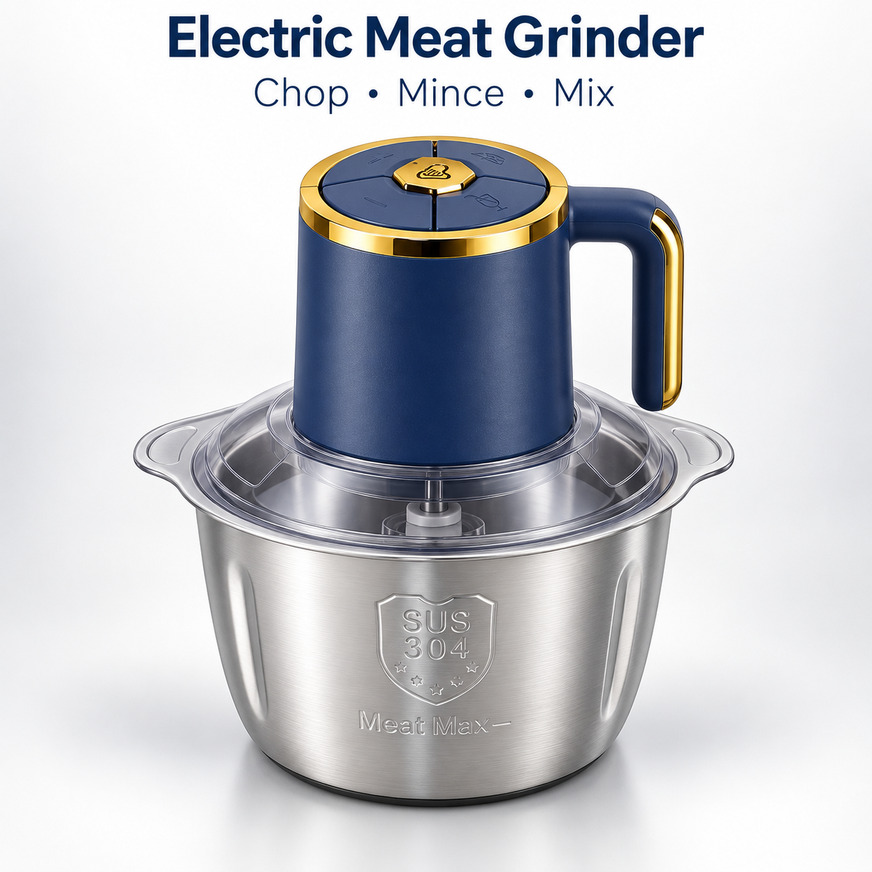 Electric Meat Grinder Food Chopper Mincer Stainless Steel Bowl Kitchen Processor 1 Electric Meat Grinder Food Chopper Mincer Stainless Steel Bowl Kitchen Processor