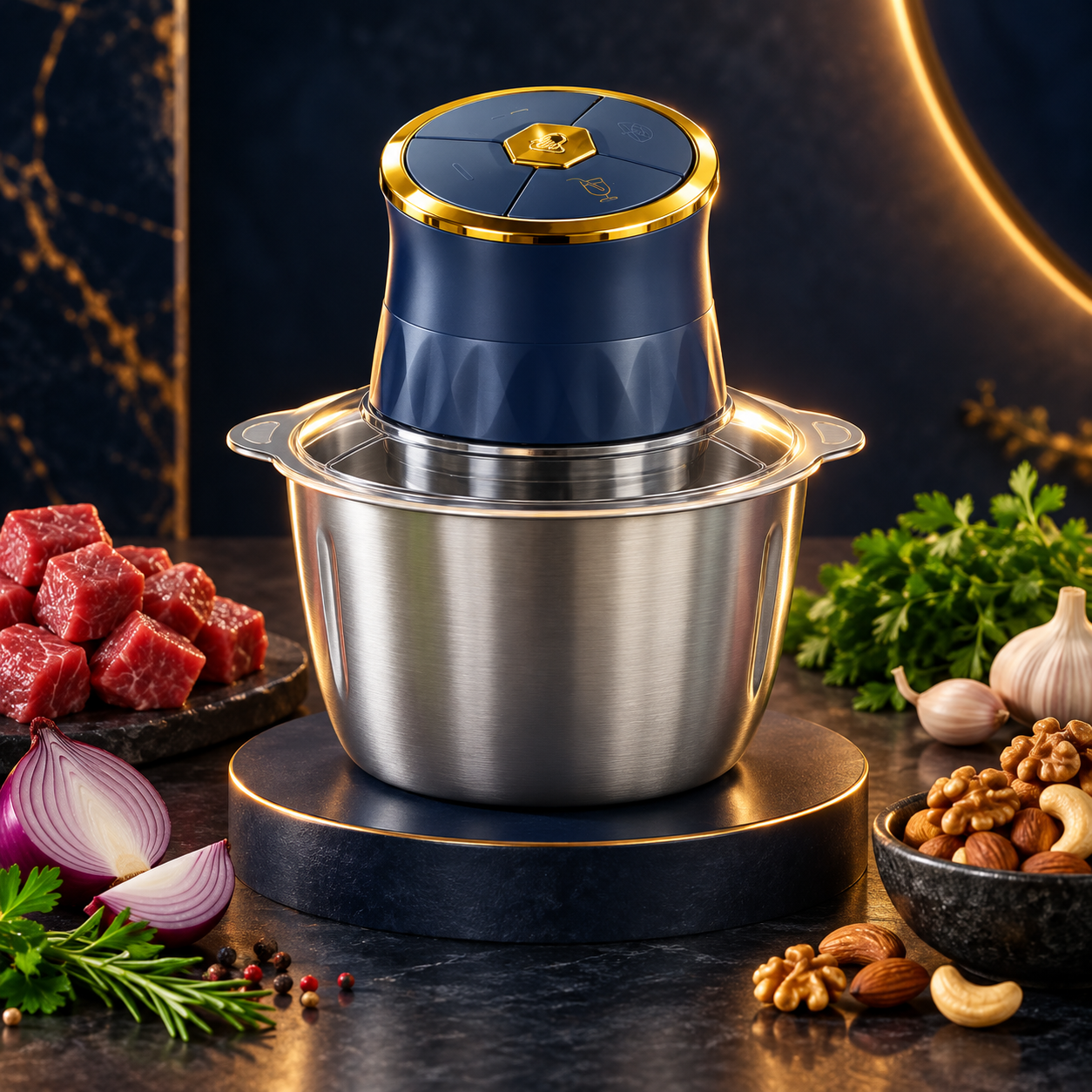 Electric Meat Grinder Food Chopper Mincer Stainless Steel Bowl Kitchen Processor 2 Electric Meat Grinder Food Chopper Mincer Stainless Steel Bowl Kitchen Processor - Image 2