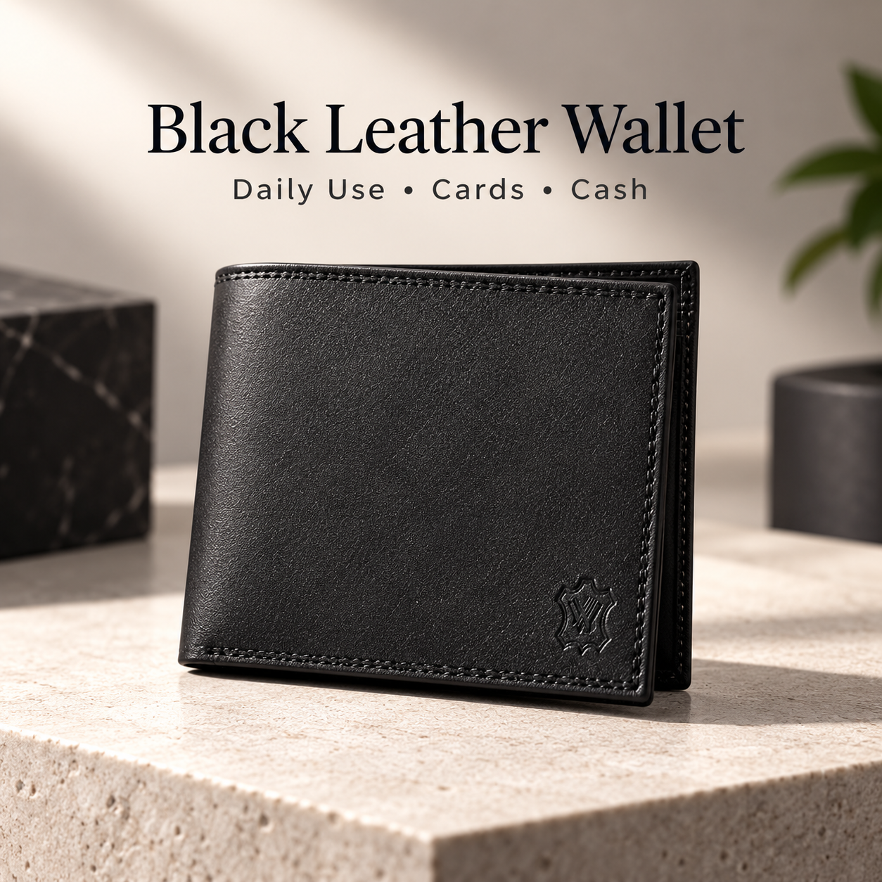 VALANTI Men's Black Leather Bifold Wallet Slim Card Cash ID Holder Formal Gift UK 1 VALANTI Men's Black Leather Bifold Wallet Slim Card Cash ID Holder Formal Gift UK