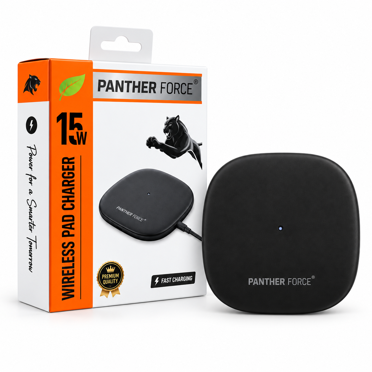 PANTHER FORCE 15W Wireless Pad Charger – Premium Slim Fast Charging 3 PANTHER FORCE 15W Wireless Pad Charger – Premium Slim Fast Charging - Image 3