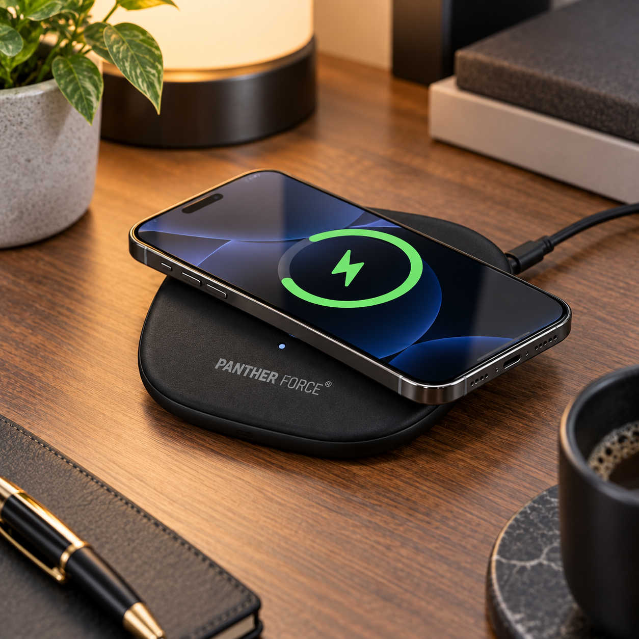 PANTHER FORCE 15W Wireless Pad Charger – Premium Slim Fast Charging 4 PANTHER FORCE 15W Wireless Pad Charger – Premium Slim Fast Charging - Image 4
