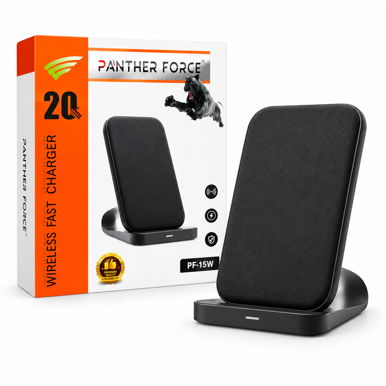 PANTHER FORCE 15W Wireless Stand Charger – Premium Fast Charging 3 PANTHER FORCE 15W Wireless Stand Charger – Premium Fast Charging - Image 3