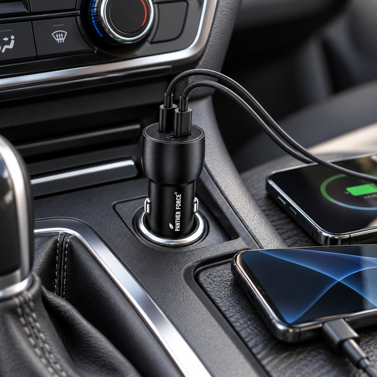 PANTHER FORCE 40W Car Charger, Dual Type-C Port Fast Charging Adapter for Mobile Phones & Tablets 4 PANTHER FORCE 40W Car Charger, Dual Type-C Port Fast Charging Adapter for Mobile Phones & Tablets - Image 4
