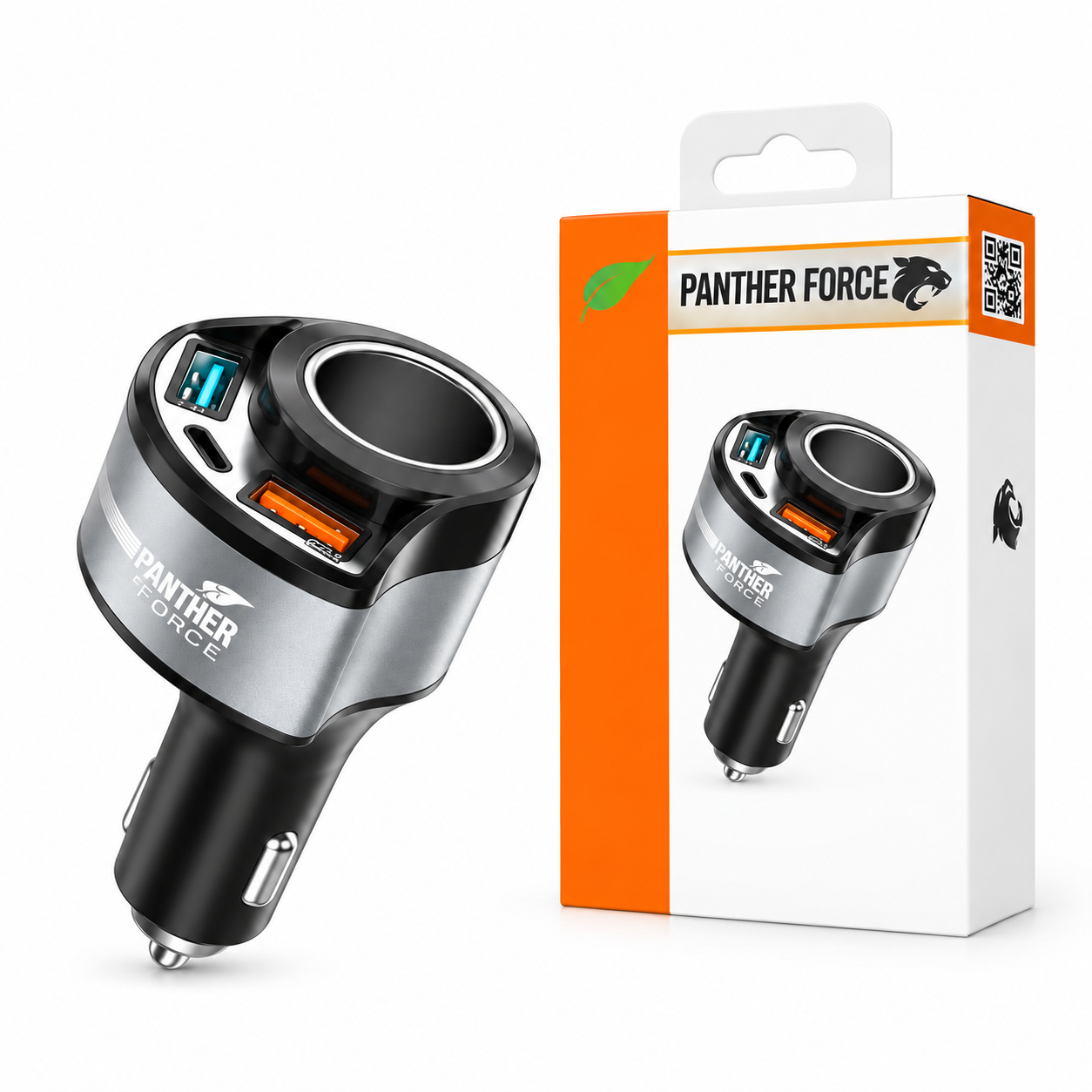 PANTHER FORCE 4-in-1 Car Charger Splitter – Faster & Smarter 3 PANTHER FORCE 4-in-1 Car Charger Splitter – Faster & Smarter - Image 3