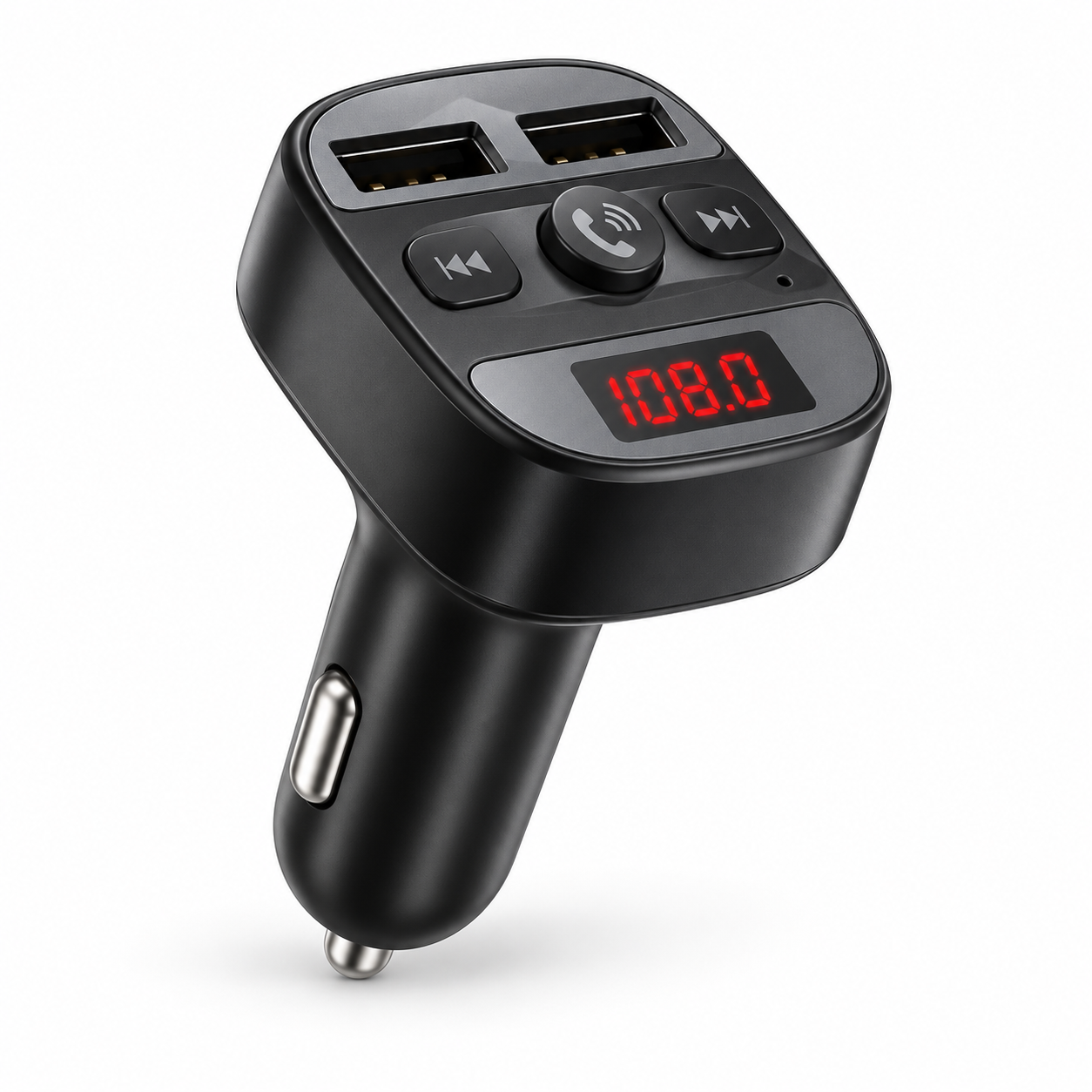 PANTHER FORCE 2.4A Car MP3 FM Transmitter, Bluetooth Audio Adapter with Dual USB Ports & Hands-Free Calling 2 PANTHER FORCE 2.4A Car MP3 FM Transmitter, Bluetooth Audio Adapter with Dual USB Ports & Hands-Free Calling - Image 2