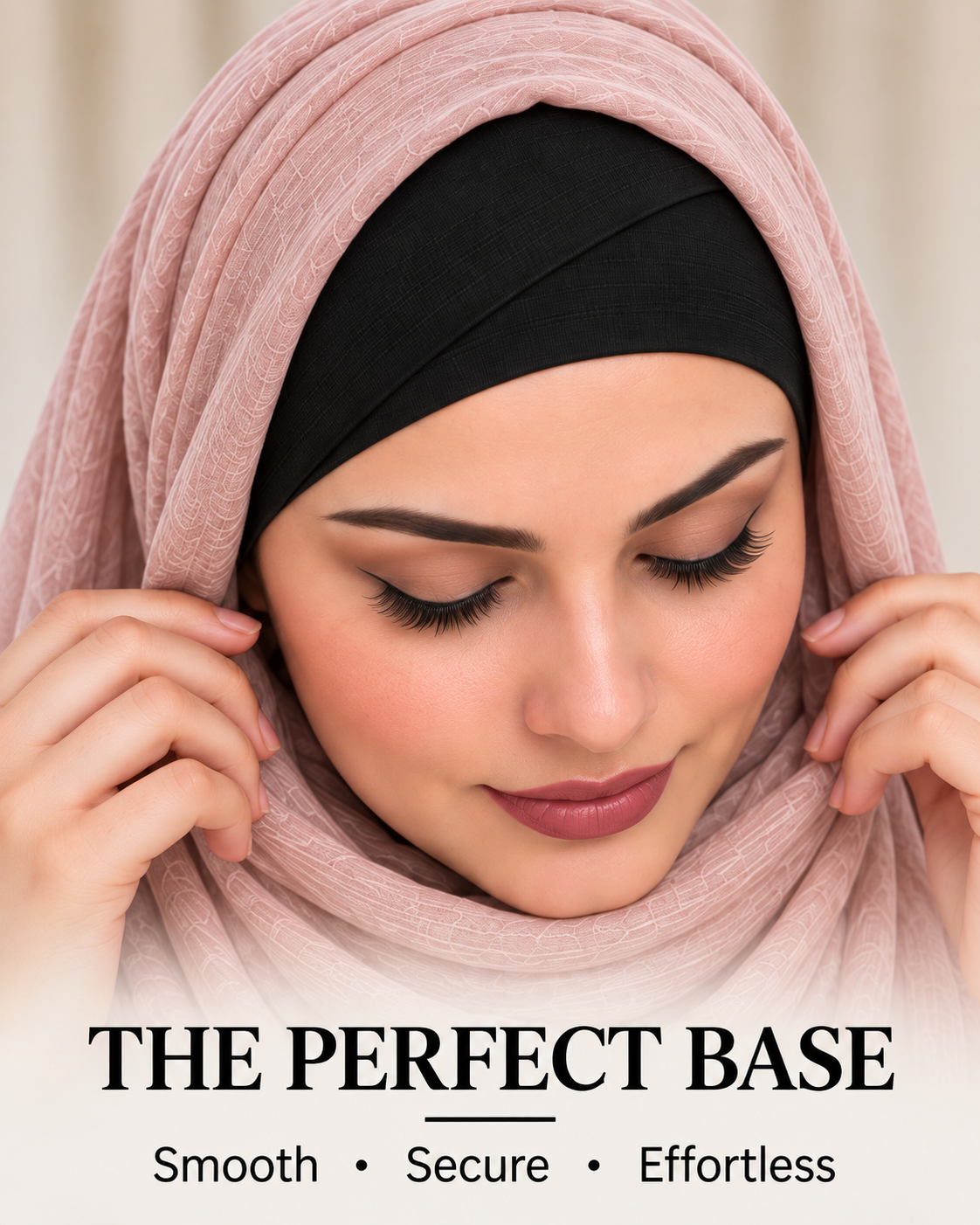 Elegant Black Hijab Under-Scarf Cap - Smooth, Secure & Effortless Fit 1 Elegant Black Hijab Under-Scarf Cap - Smooth, Secure & Effortless Fit