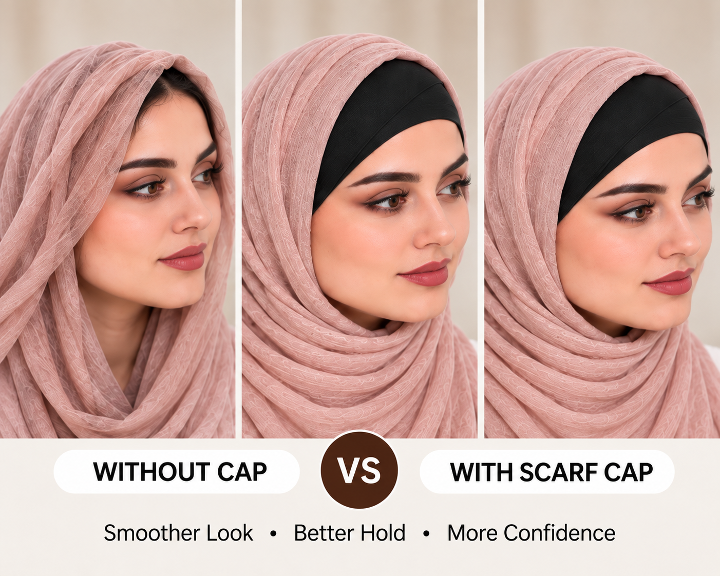 Elegant Black Hijab Under-Scarf Cap - Smooth, Secure & Effortless Fit 2 Elegant Black Hijab Under-Scarf Cap - Smooth, Secure & Effortless Fit - Image 2