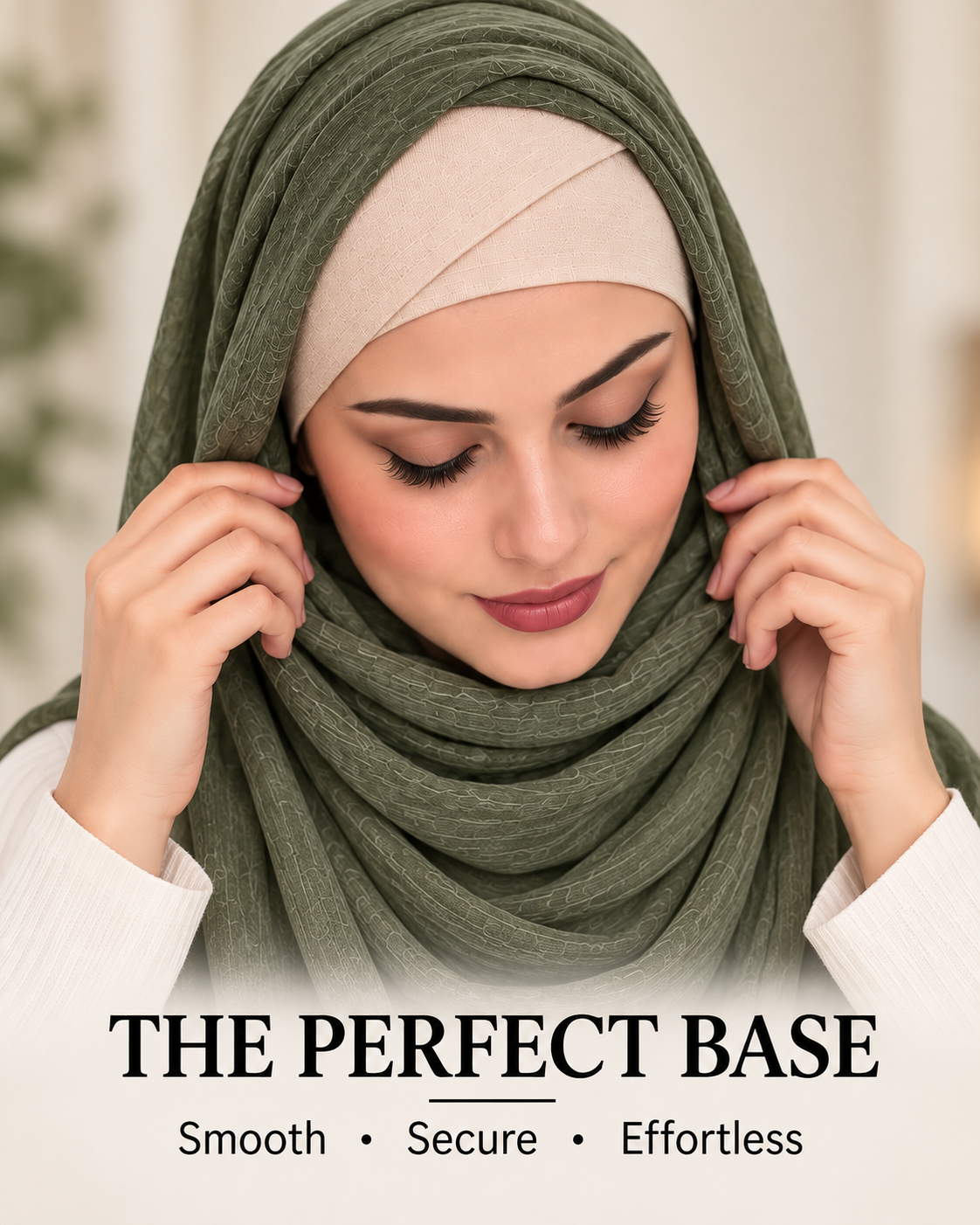 Premium Warm Ivory Hijab Under-Scarf Cap - Smooth, Secure & Effortless Fit 1 Premium Warm Ivory Hijab Under-Scarf Cap - Smooth, Secure & Effortless Fit