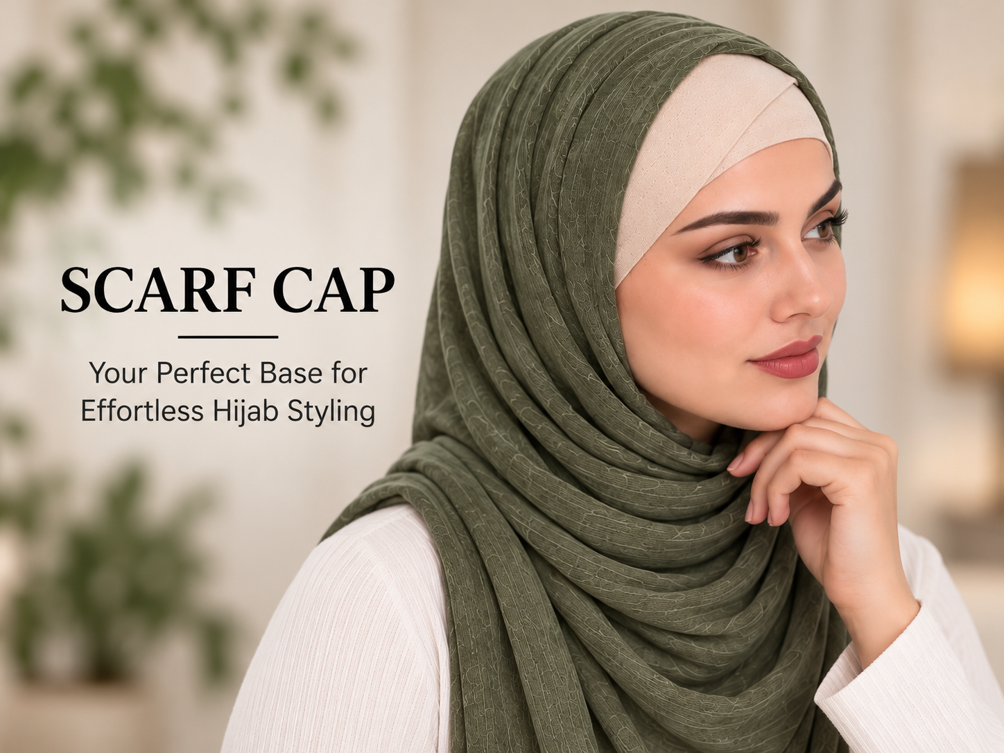 Premium Warm Ivory Hijab Under-Scarf Cap - Smooth, Secure & Effortless Fit 3 Premium Warm Ivory Hijab Under-Scarf Cap - Smooth, Secure & Effortless Fit - Image 3