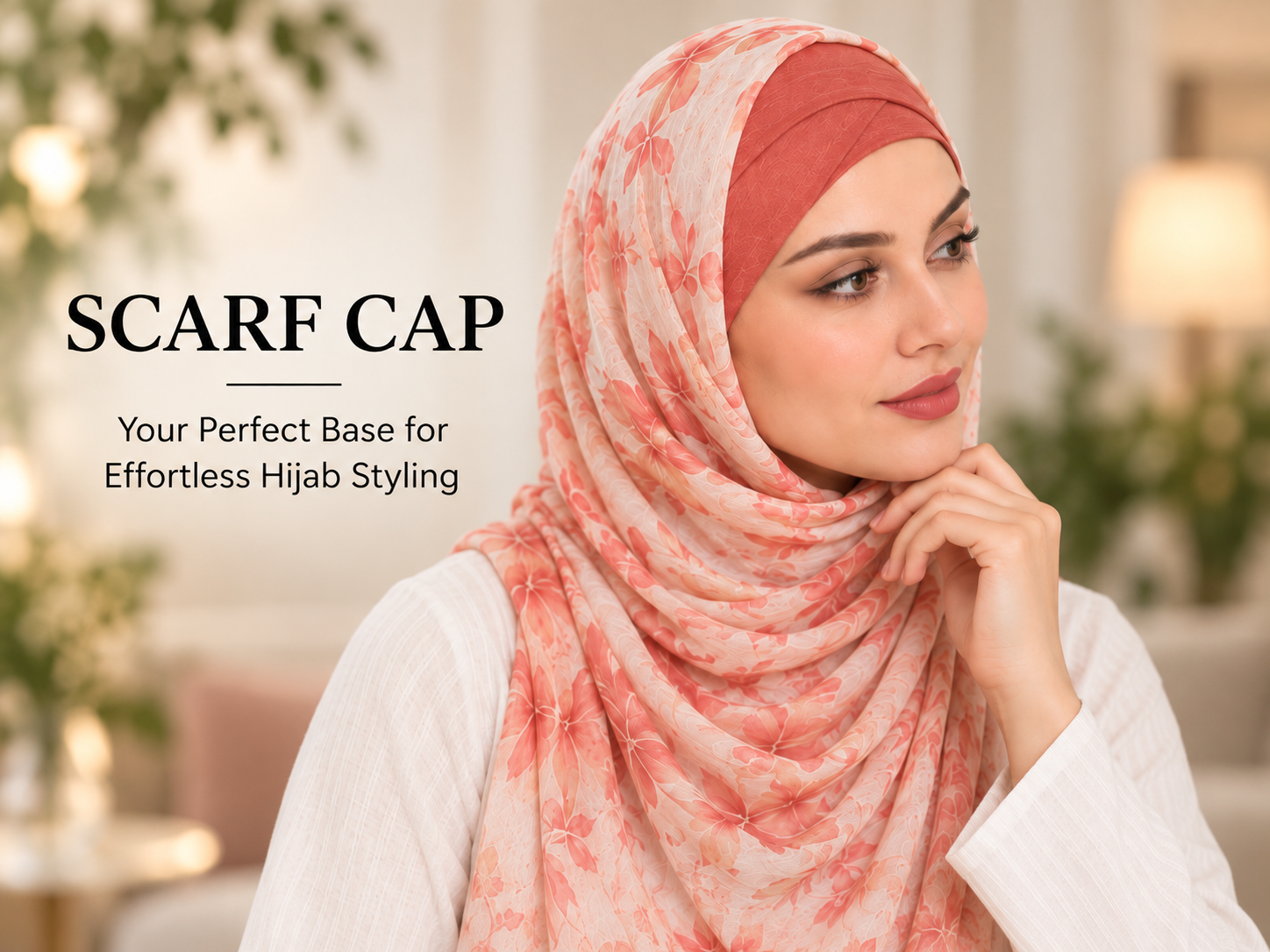 Premium Muted Coral Red Hijab Under-Scarf Cap - Smooth, Secure & Effortless Fit 4 Premium Muted Coral Red Hijab Under-Scarf Cap - Smooth, Secure & Effortless Fit - Image 4