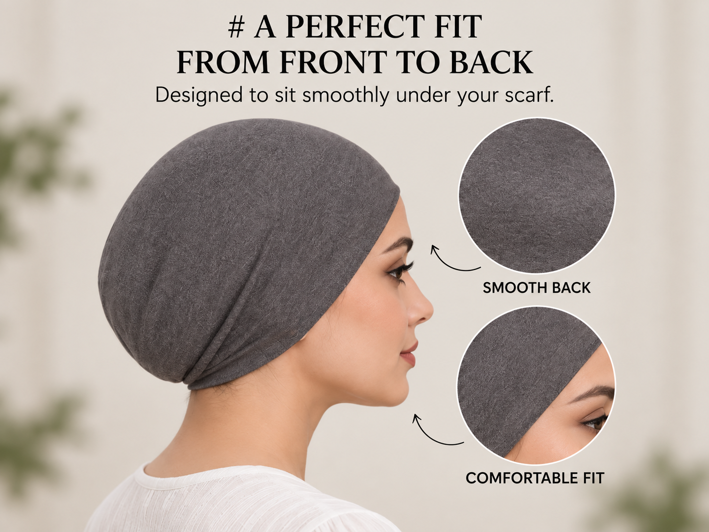 Premium Muted Blue Grey Hijab Under-Scarf Cap - Smooth, Secure & Effortless Fit 5 Premium Muted Blue Grey Hijab Under-Scarf Cap - Smooth, Secure & Effortless Fit - Image 5
