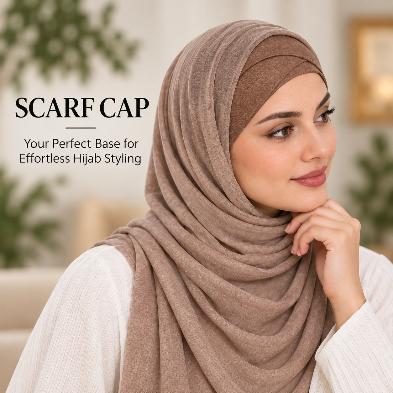 Premium Dusty Taupe Brown Hijab Under-Scarf Cap - Smooth, Secure & Effortless Fit 4 Premium Dusty Taupe Brown Hijab Under-Scarf Cap - Smooth, Secure & Effortless Fit - Image 4