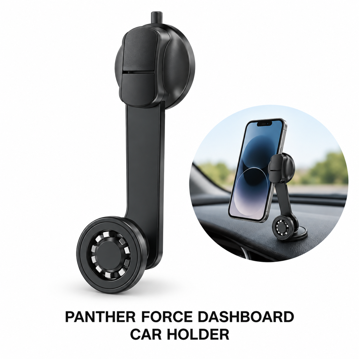 Panther Force Dashboard Car Phone Holder Adjustable Secure Grip Smartphone Mount 1 Panther Force Dashboard Car Phone Holder Adjustable Secure Grip Smartphone Mount