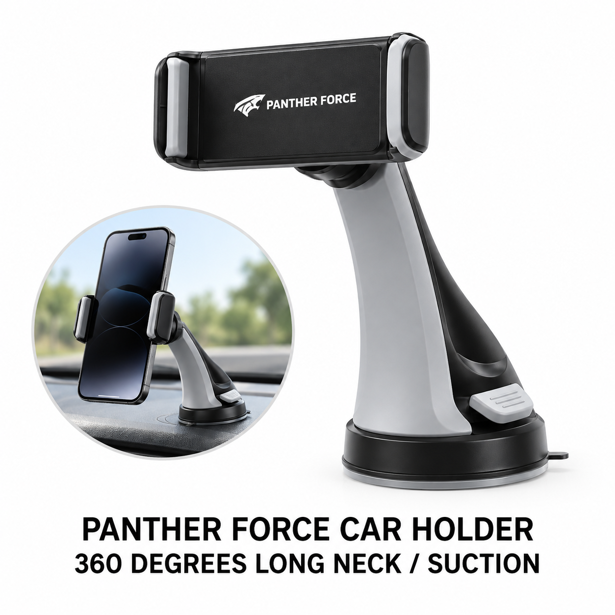 Panther Force Car Phone Holder Dashboard Suction Mount 360 Rotating Universal UK 1 Panther Force Car Phone Holder Dashboard Suction Mount 360 Rotating Universal UK