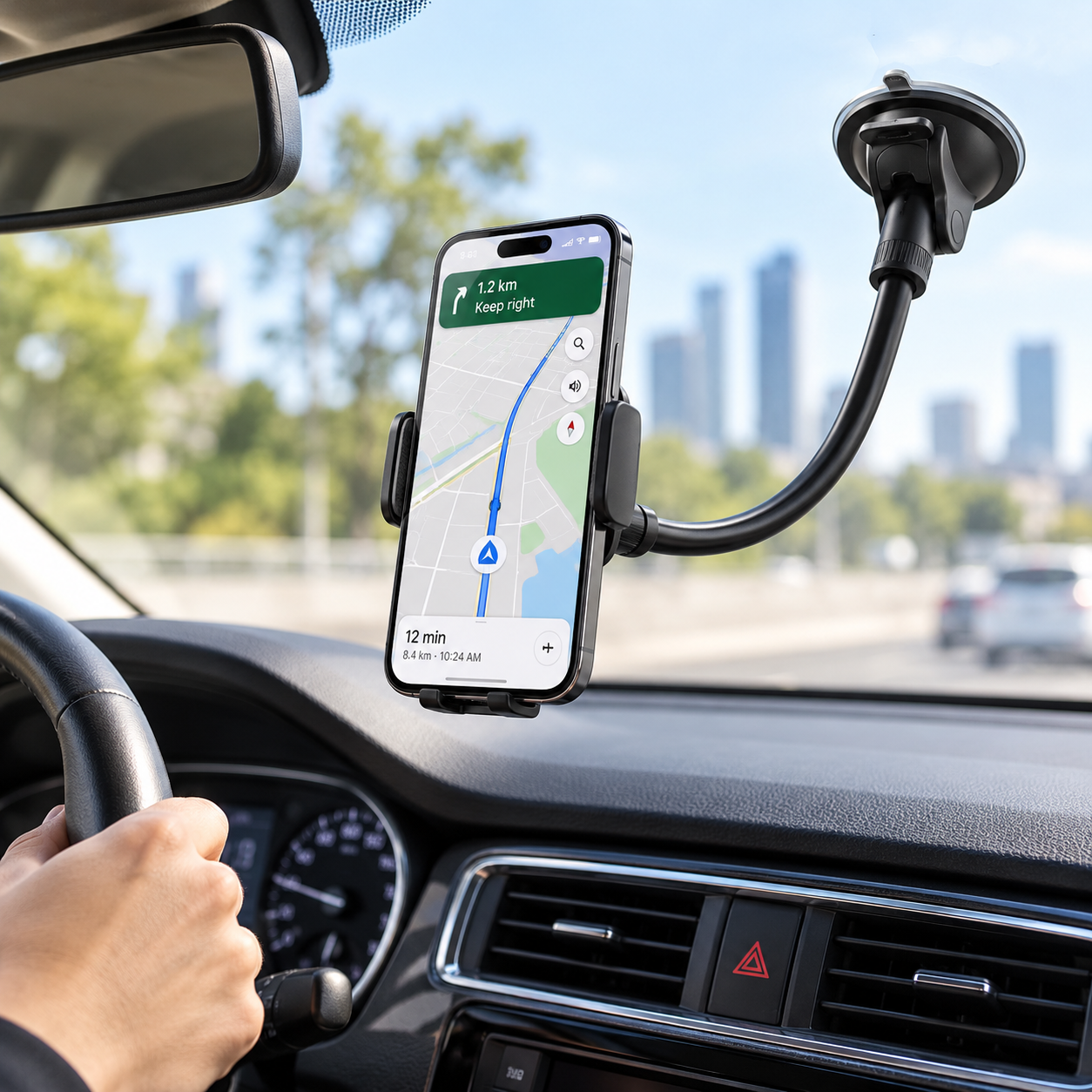 Panther Force Car Phone Holder 360° Long Neck Suction & Vent Mount Stand 2 Panther Force Car Phone Holder 360° Long Neck Suction & Vent Mount Stand - Image 2
