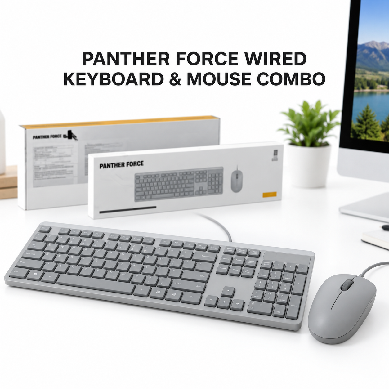 Panther Force Wired Keyboard & Mouse Combo 1 Panther Force Wired Keyboard & Mouse Combo
