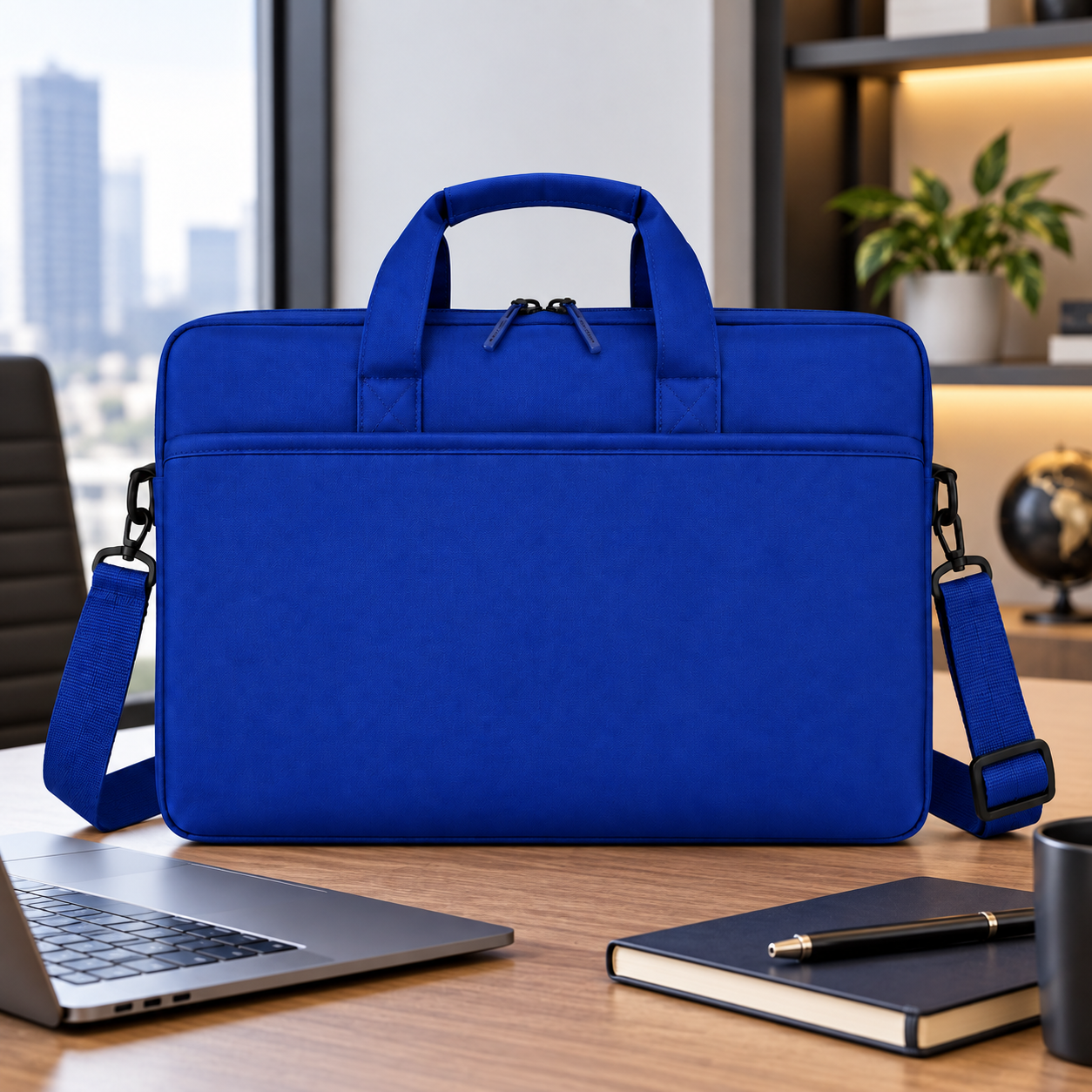 Royal Blue 15.6 Inch Laptop Bag Padded Water Resistant Shoulder Briefcase Office 2 Royal Blue 15.6 Inch Laptop Bag Padded Water Resistant Shoulder Briefcase Office - Image 2