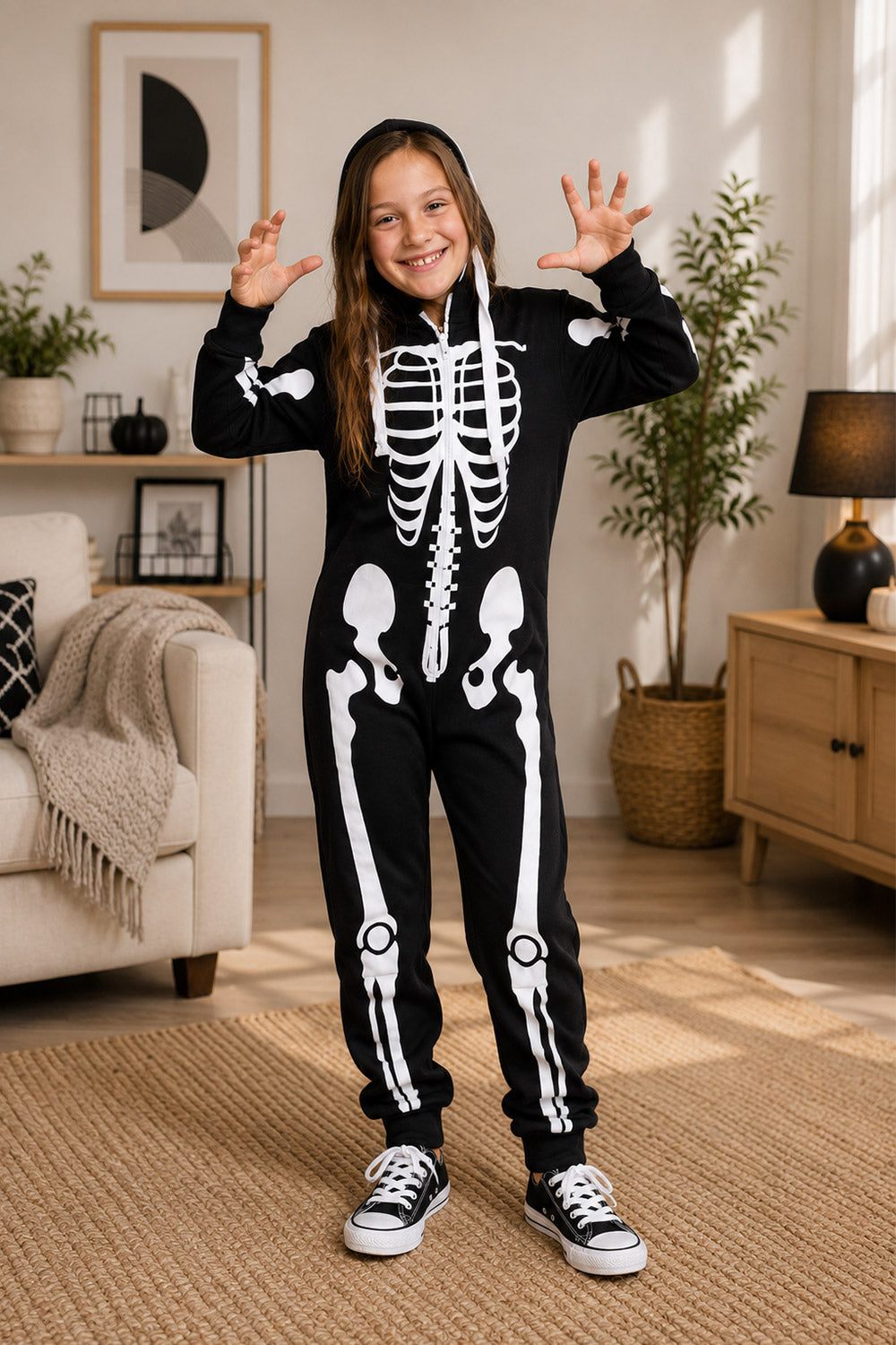 New Children’s Kids Boys Scary Bones Skeleton Halloween Fancy Dress Costume 1 New Children’s Kids Boys Scary Bones Skeleton Halloween Fancy Dress Costume