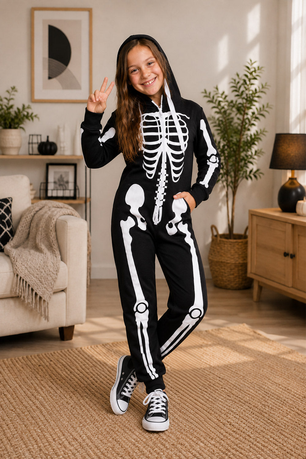 New Children’s Kids Boys Scary Bones Skeleton Halloween Fancy Dress Costume 2 New Children’s Kids Boys Scary Bones Skeleton Halloween Fancy Dress Costume - Image 2