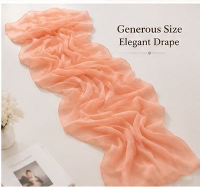 Peach Chiffon Scarf Women Lightweight Soft Hijab Shawl Wrap Elegant 5 Peach Chiffon Scarf Women Lightweight Soft Hijab Shawl Wrap Elegant - Image 5