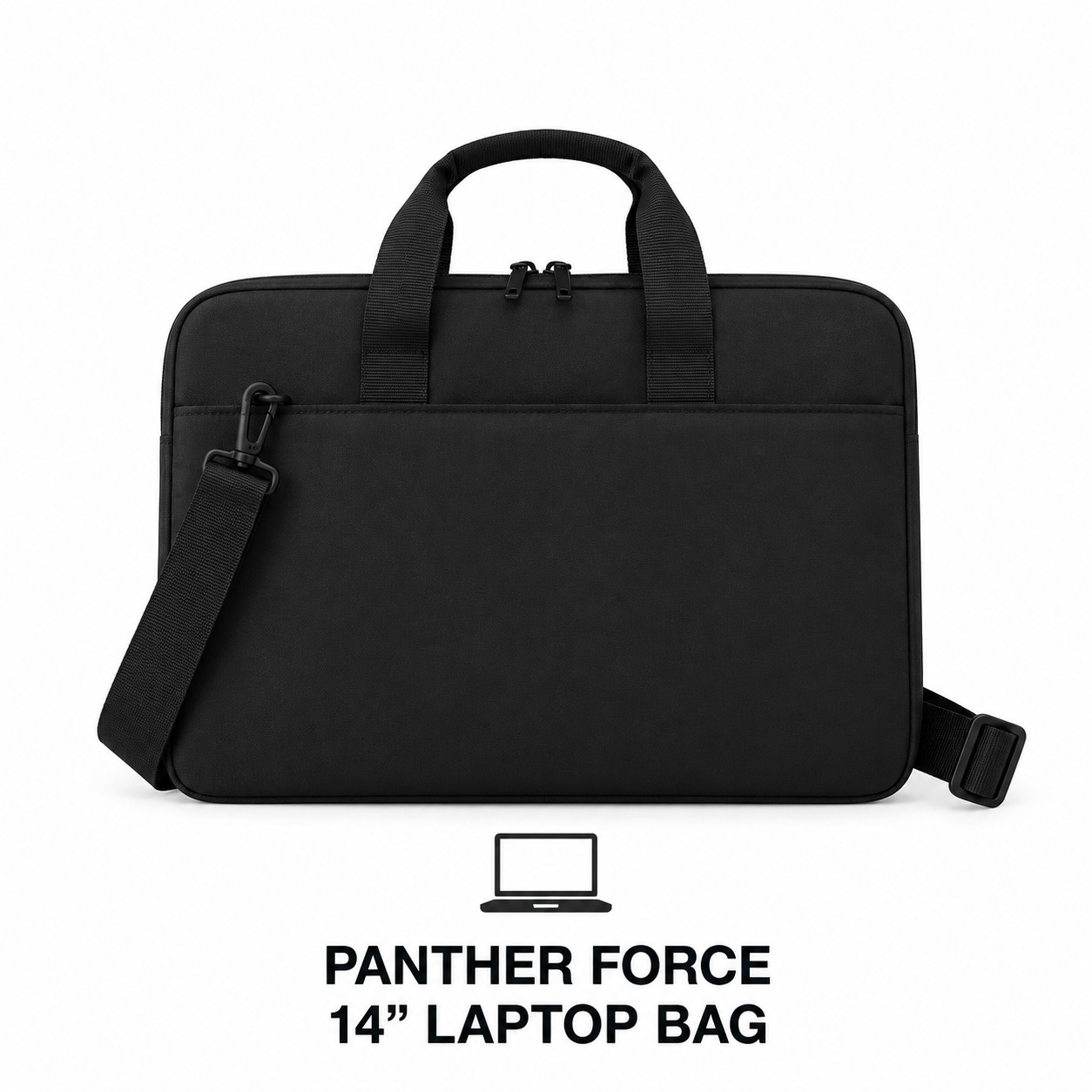 Panther Force 14in Laptop Bag Padded Carry Case Shoulder Strap Black Work Office 1 Panther Force 14in Laptop Bag Padded Carry Case Shoulder Strap Black Work Office