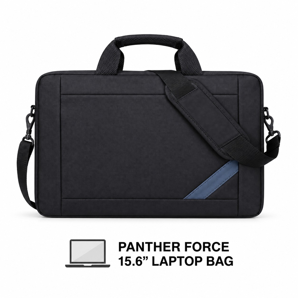 Panther Force 15.6in Laptop Bag Padded Carry Case Shoulder Strap Black Blue Work 1 Panther Force 15.6in Laptop Bag Padded Carry Case Shoulder Strap Black Blue Work