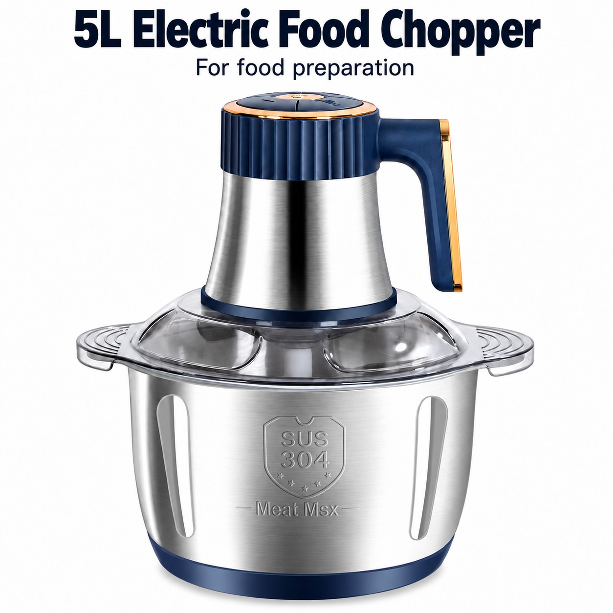 Electric Meat Grinder Food Chopper Mincer Stainless Steel 5L Bowl Kitchen Processor 1 Electric Meat Grinder Food Chopper Mincer Stainless Steel 5L Bowl Kitchen Processor