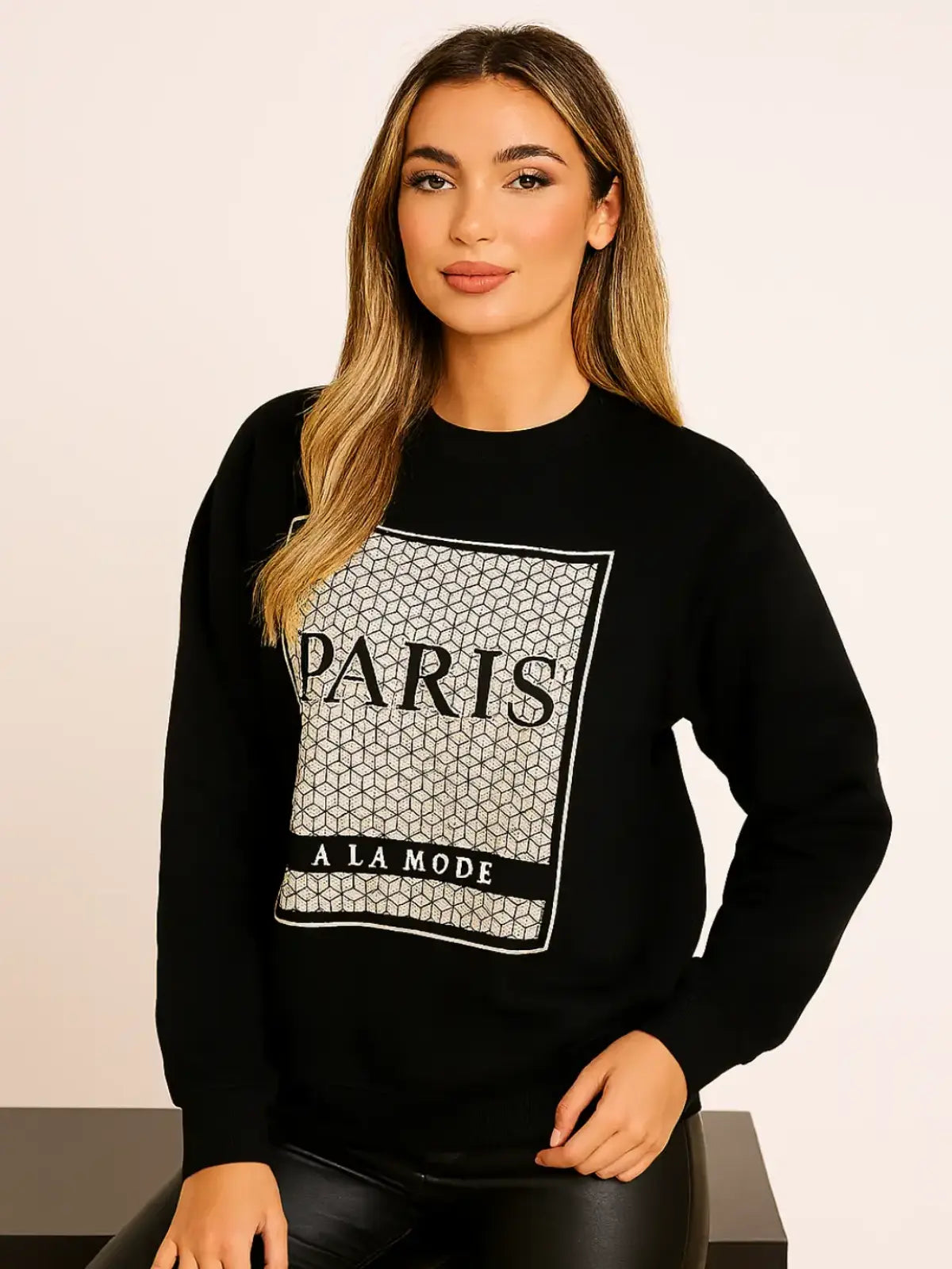 Ladies Paris A LA Mode Sweatshirt 2 Ladies Paris A LA Mode Sweatshirt - Image 2