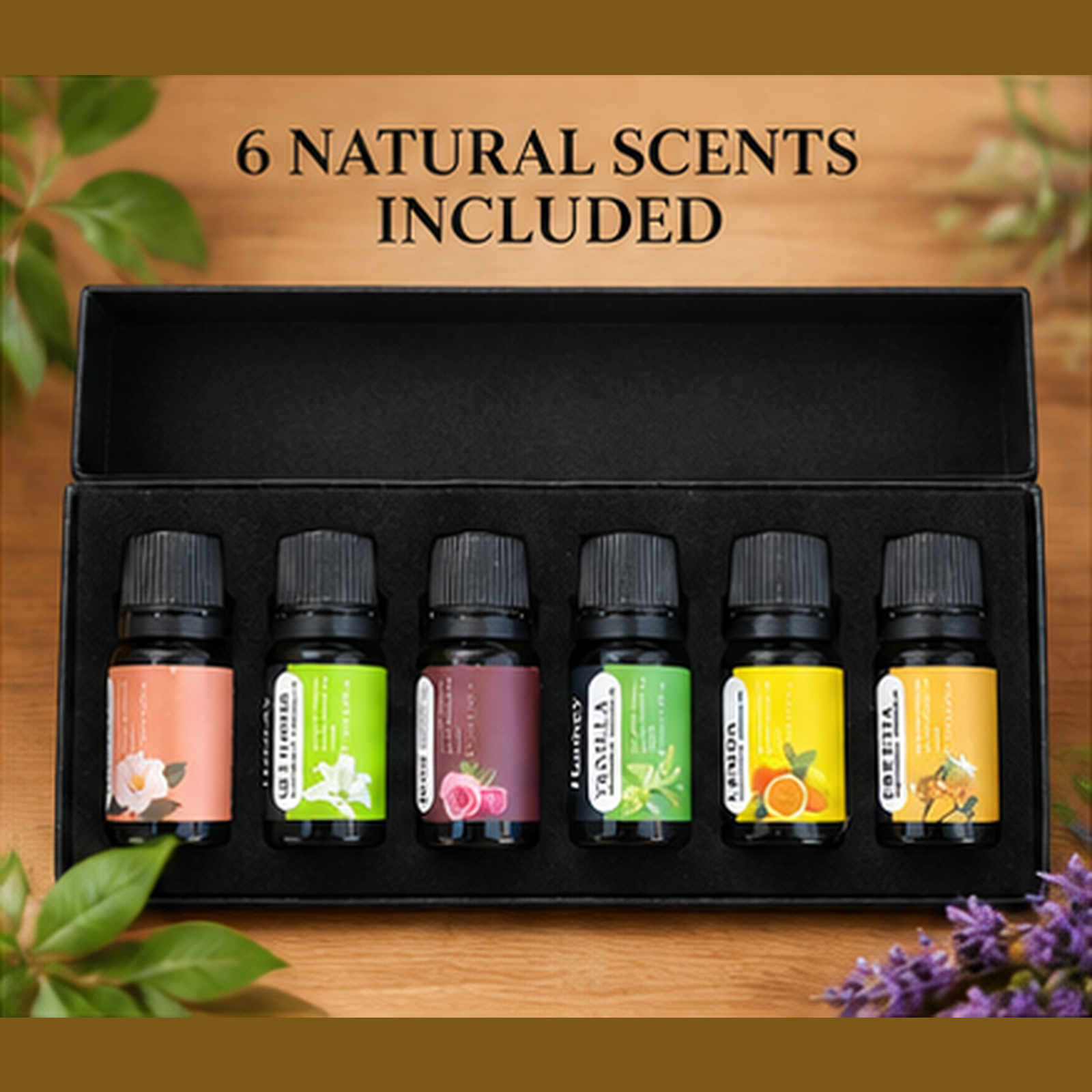 200ml USB Aroma Diffuser Humidifier Wood Grain LED Light 6x10ml Oils Gift Set UK Small 4 200ml USB Aroma Diffuser Humidifier Wood Grain LED Light 6x10ml Oils Gift Set UK Small - Image 4