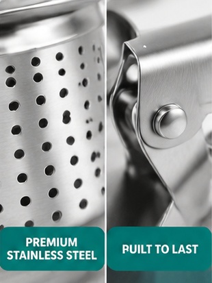 Stainless Steel Potato Ricer Masher Press for Fruit Vegetable Puree Kitchen Tool 6 Stainless Steel Potato Ricer Masher Press for Fruit Vegetable Puree Kitchen Tool - Image 6