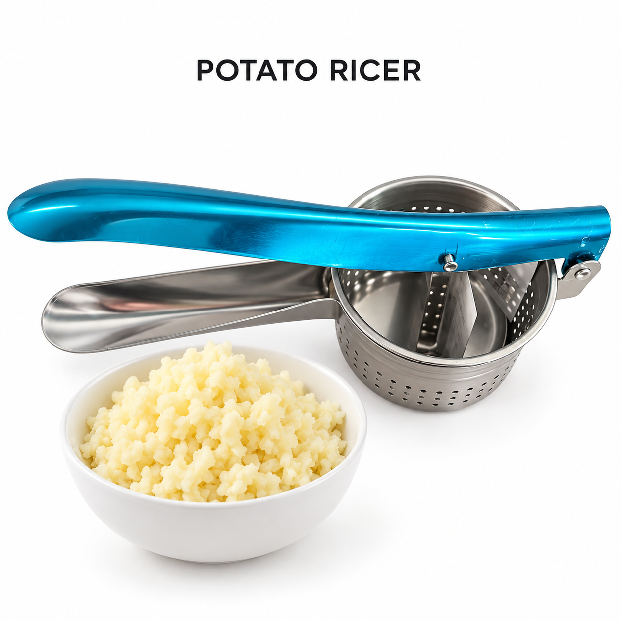 Stainless Steel Potato Ricer Masher Press for Fruit Vegetable Puree Kitchen Tool 8 Stainless Steel Potato Ricer Masher Press for Fruit Vegetable Puree Kitchen Tool - Image 8