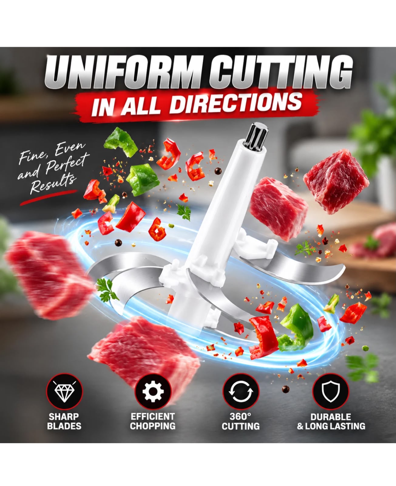 Electric Meat Grinder Food Chopper Mincer Stainless Steel 5L Bowl Kitchen Processor (Copy) 5 Electric Meat Grinder Food Chopper Mincer Stainless Steel 5L Bowl Kitchen Processor (Copy) - Image 5